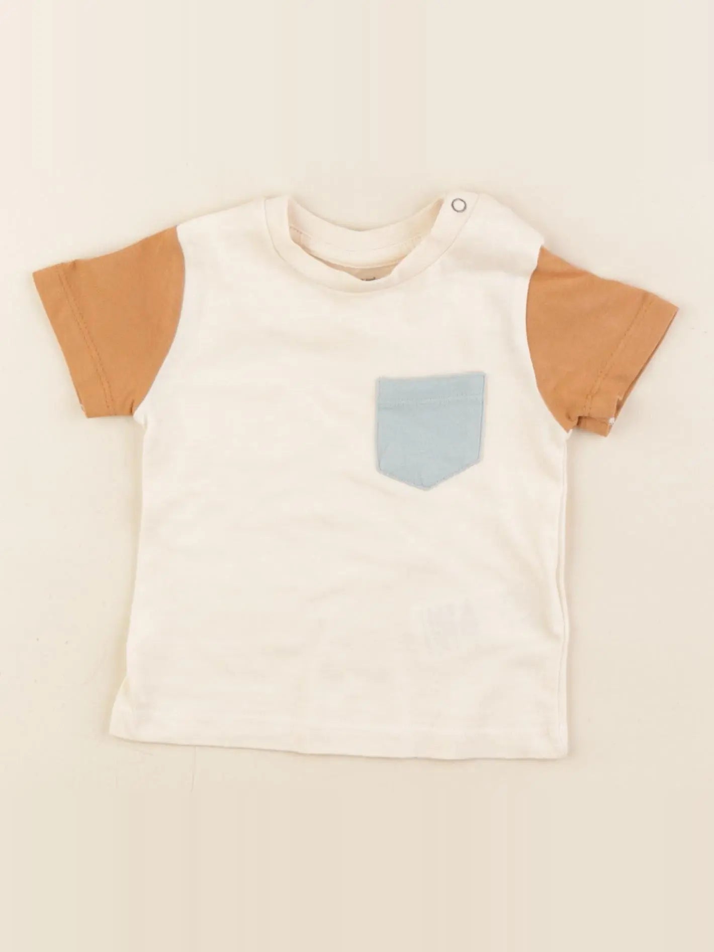 Vertbaudet - tee-shirt beige - 3 mois