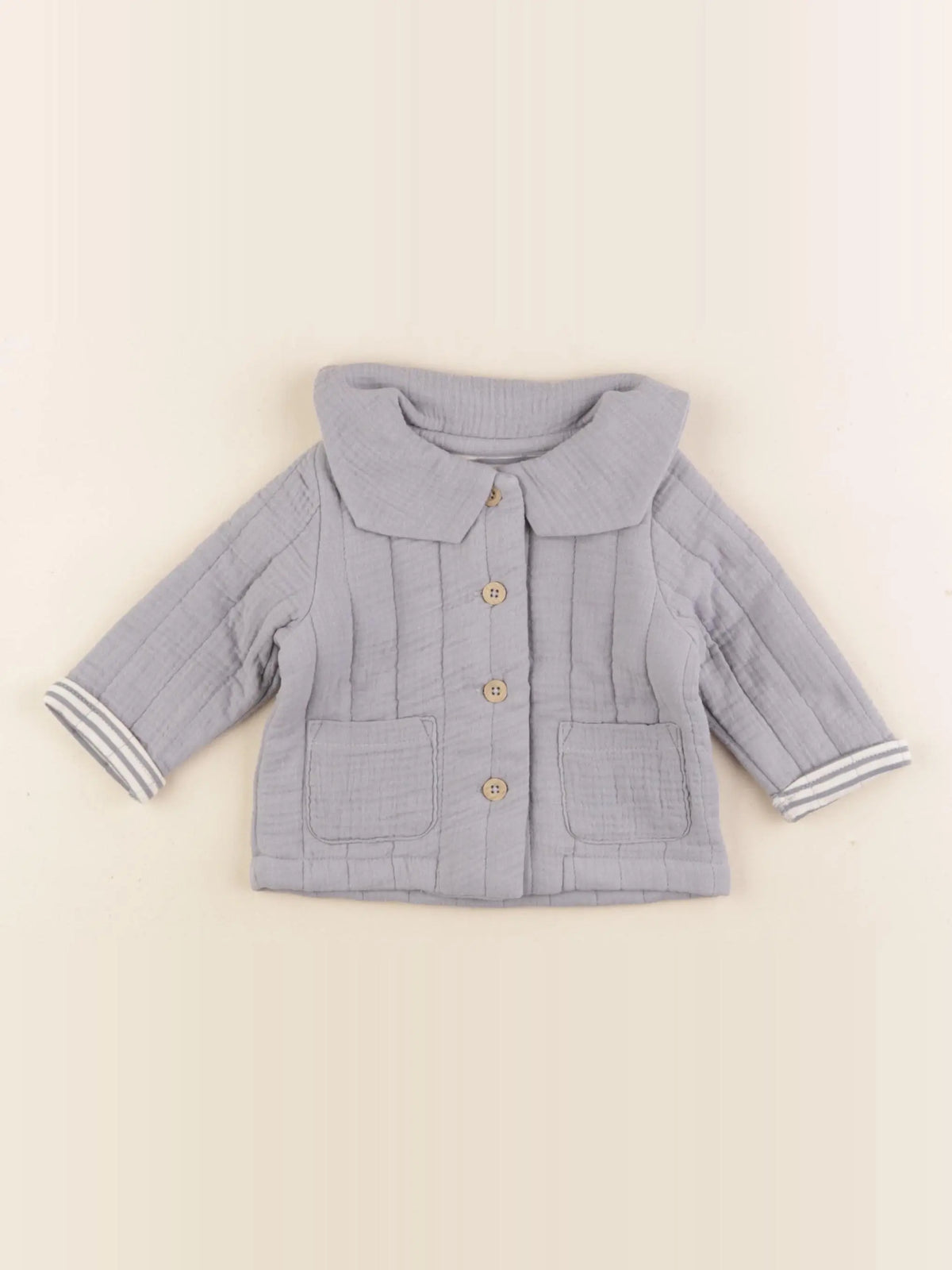 Vertbaudet - veste bleu - 3 mois