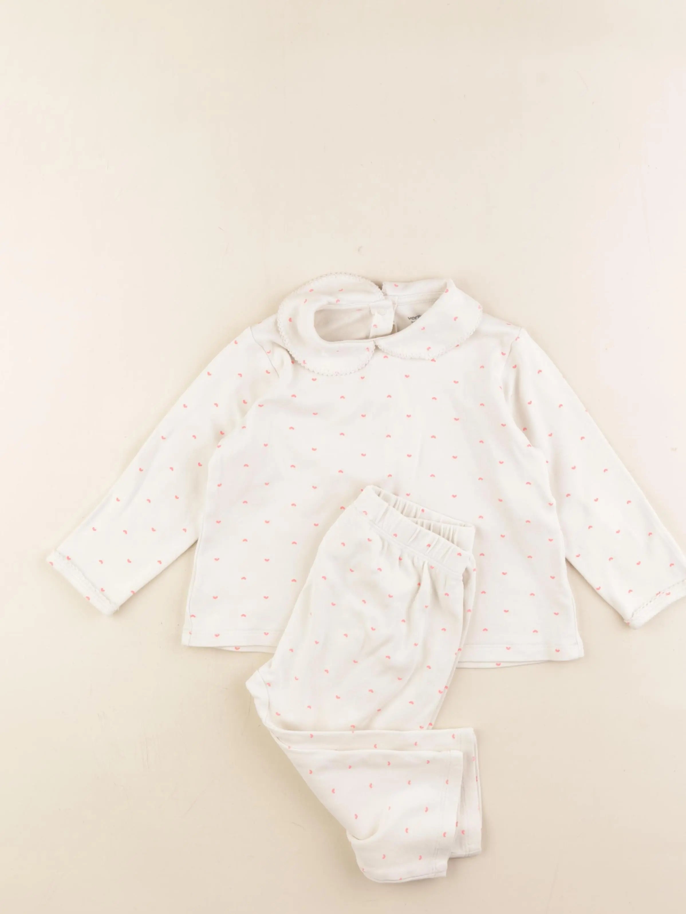 Vertbaudet - pyjama coton beige - 36 mois