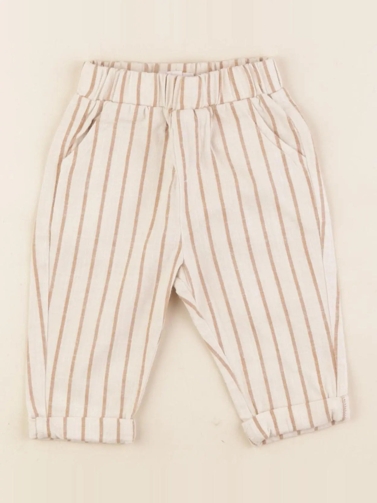 Vertbaudet - pantalon beige - 3 mois