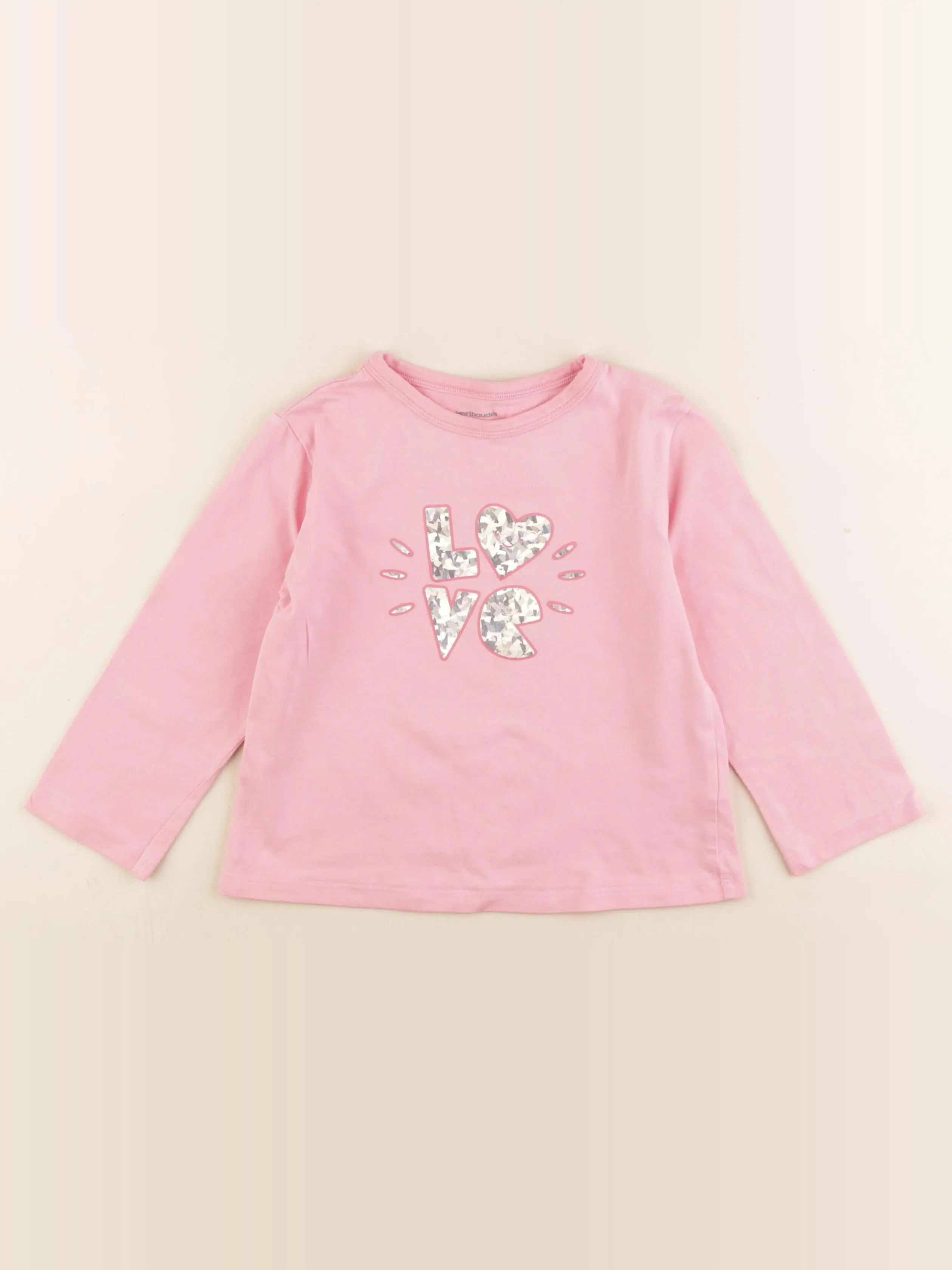 Vertbaudet - tee-shirt rose - 5 ans