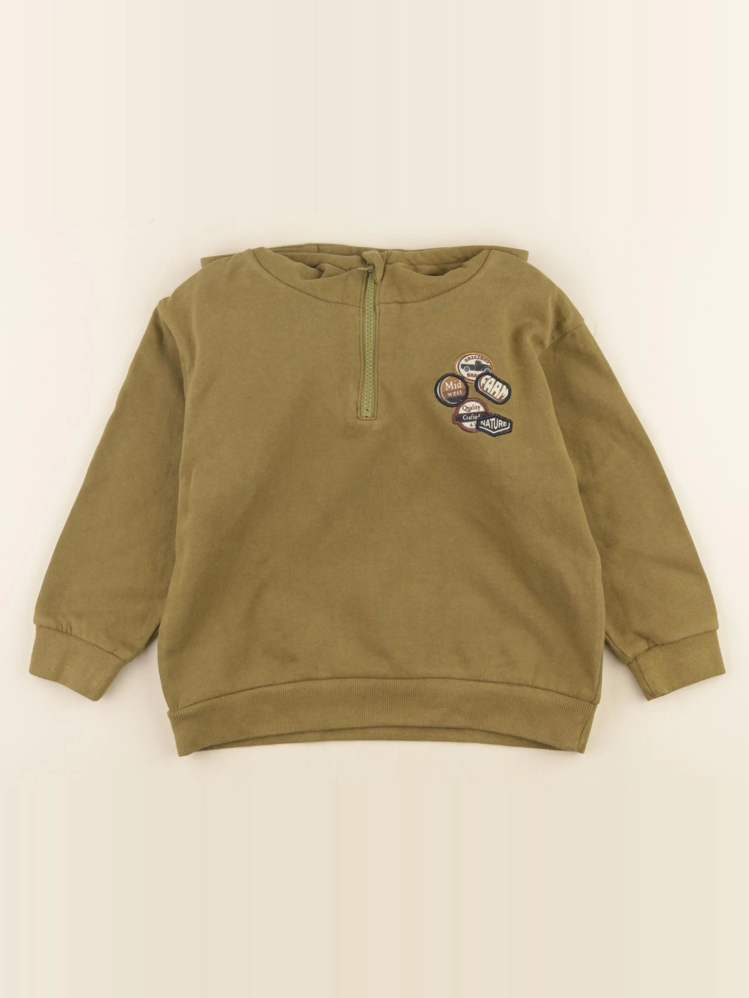 Vertbaudet - sweat vert - 6 ans