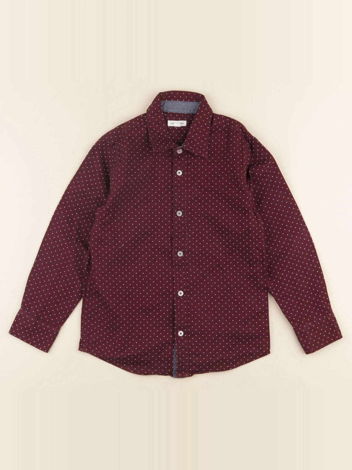 Vertbaudet - chemise rouge - 8 ans