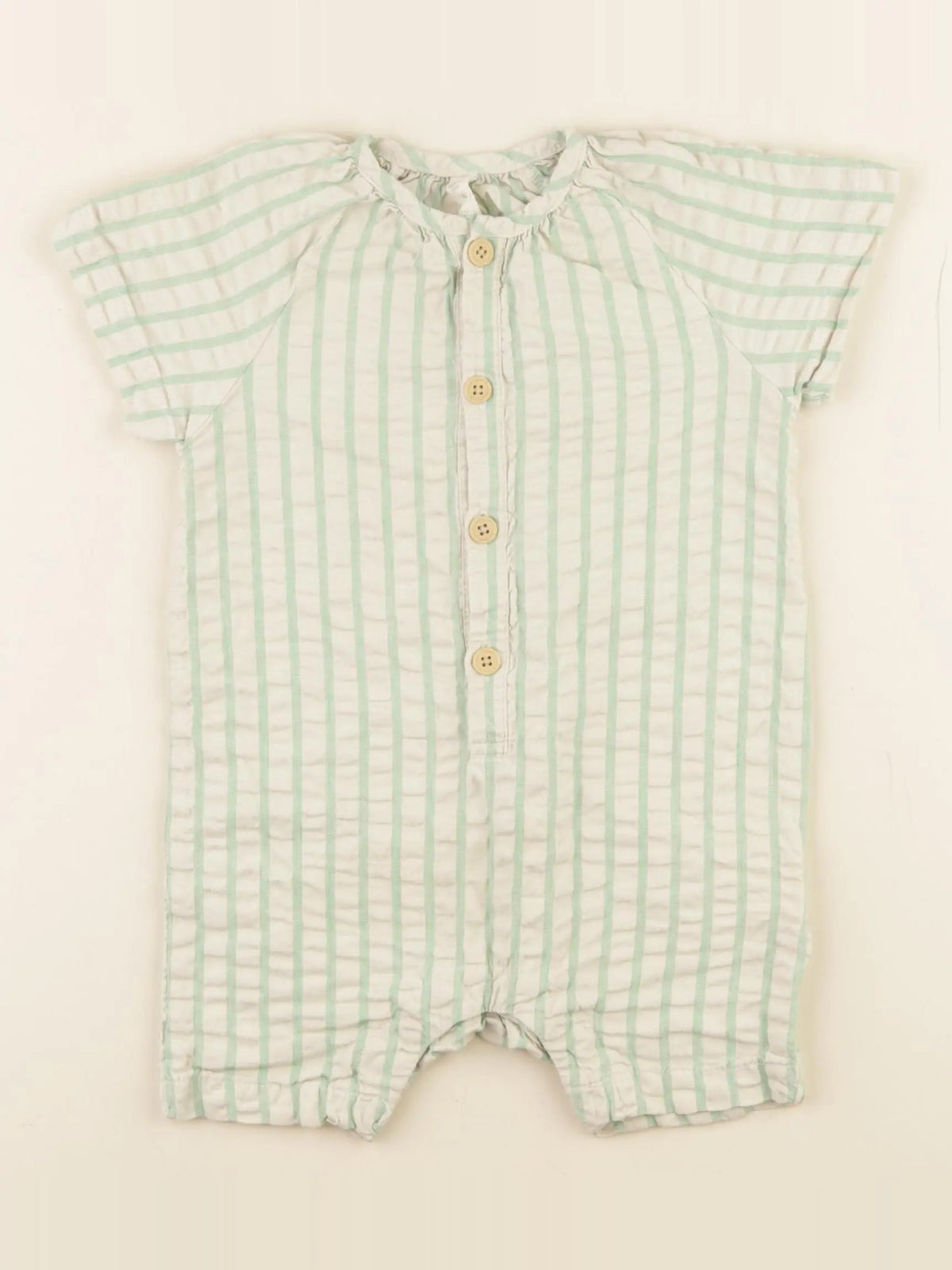 Garbo & Friends - combinaison blanc, vert - 2/6 mois