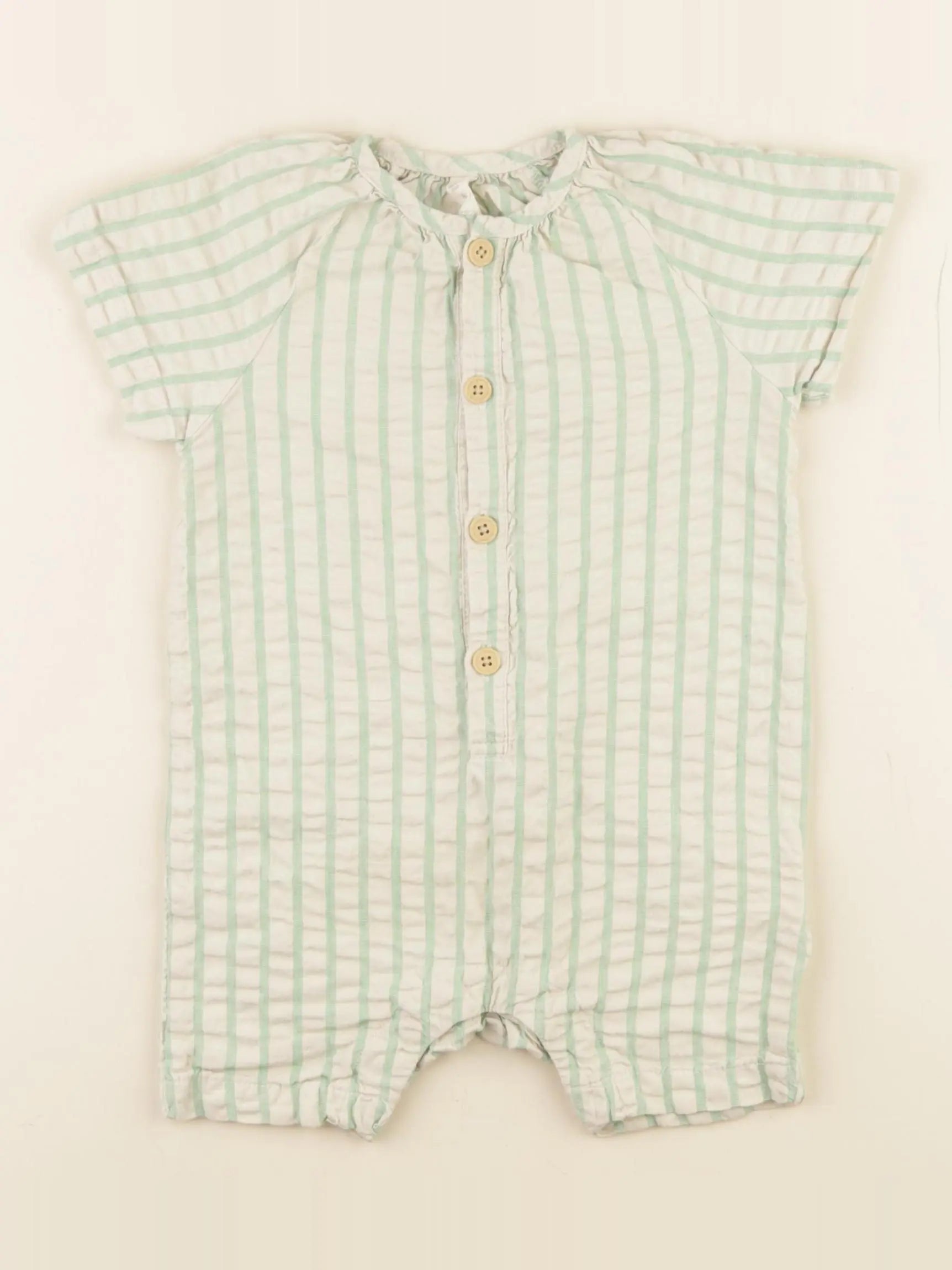 Garbo & Friends - combinaison blanc, vert - 2/6 mois