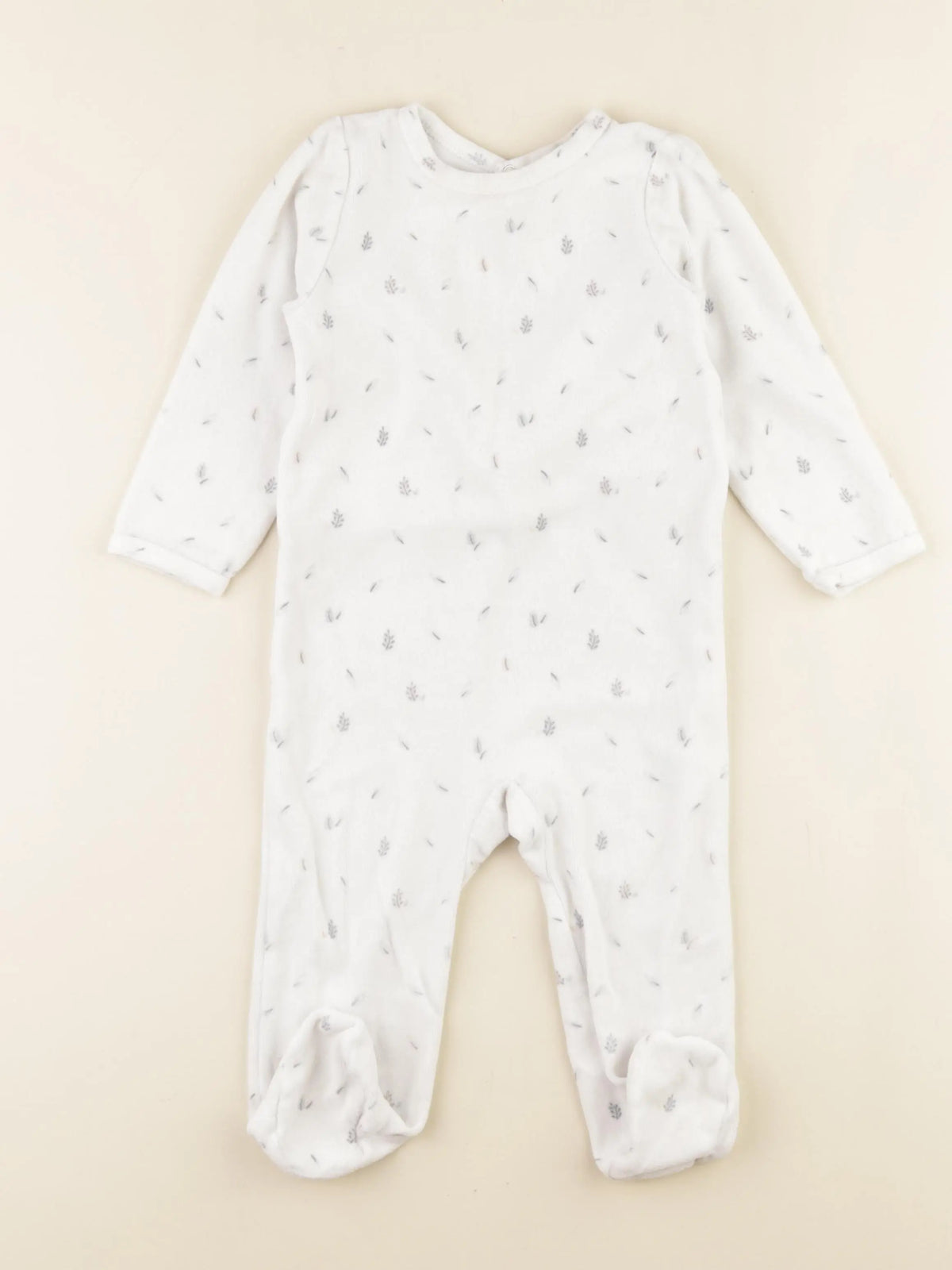 Bouchara - pyjama velours blanc - 24 mois