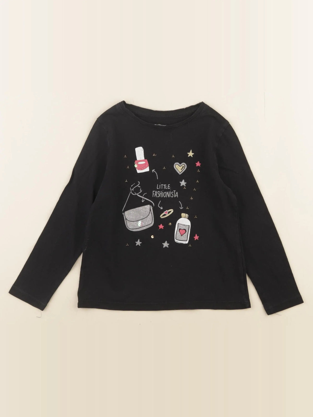 Vertbaudet - tee-shirt noir - 5 ans