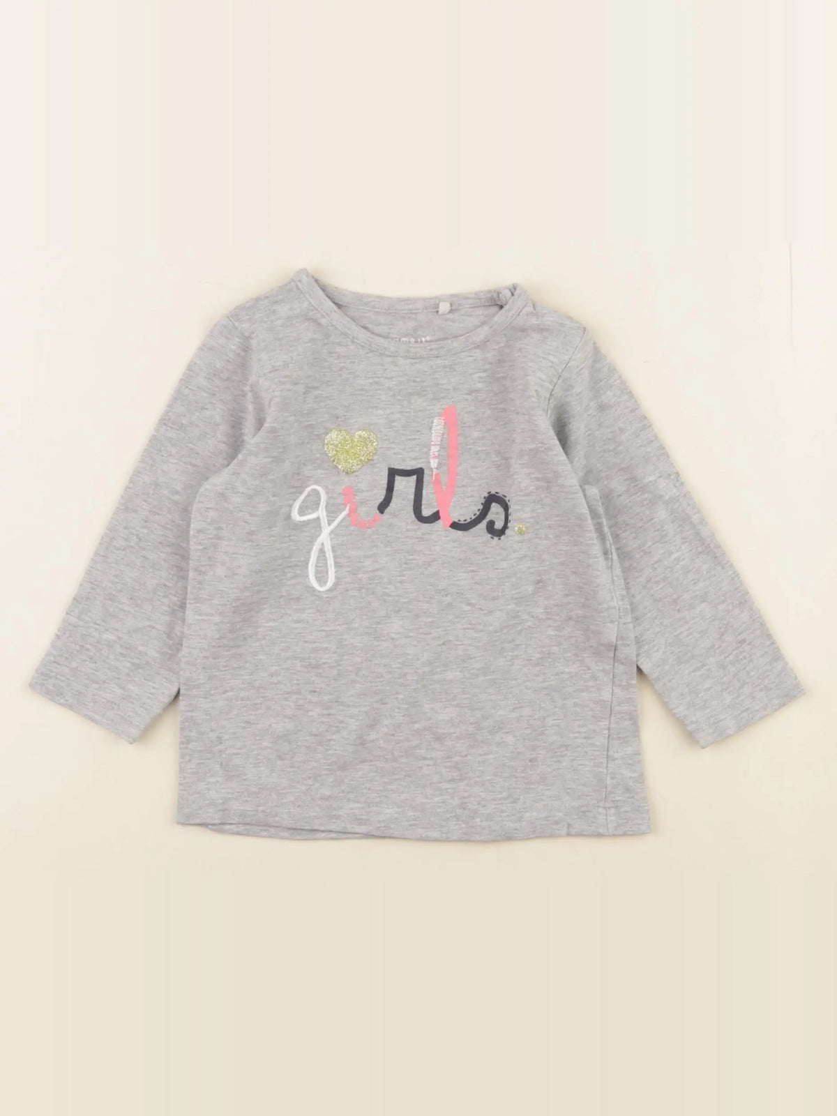 Name it - tee-shirt gris - 6/9 mois