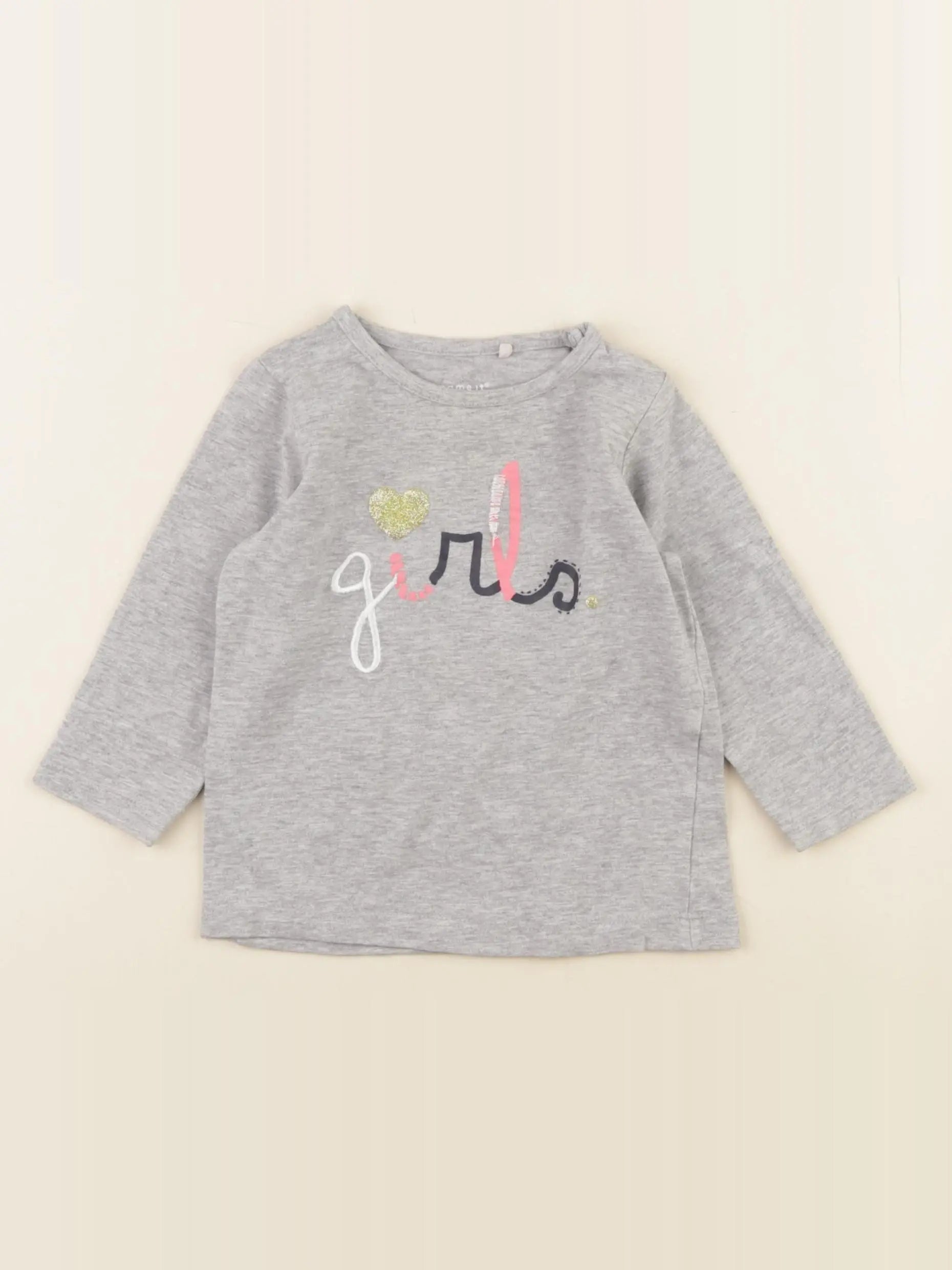 Name it - tee-shirt gris - 6/9 mois