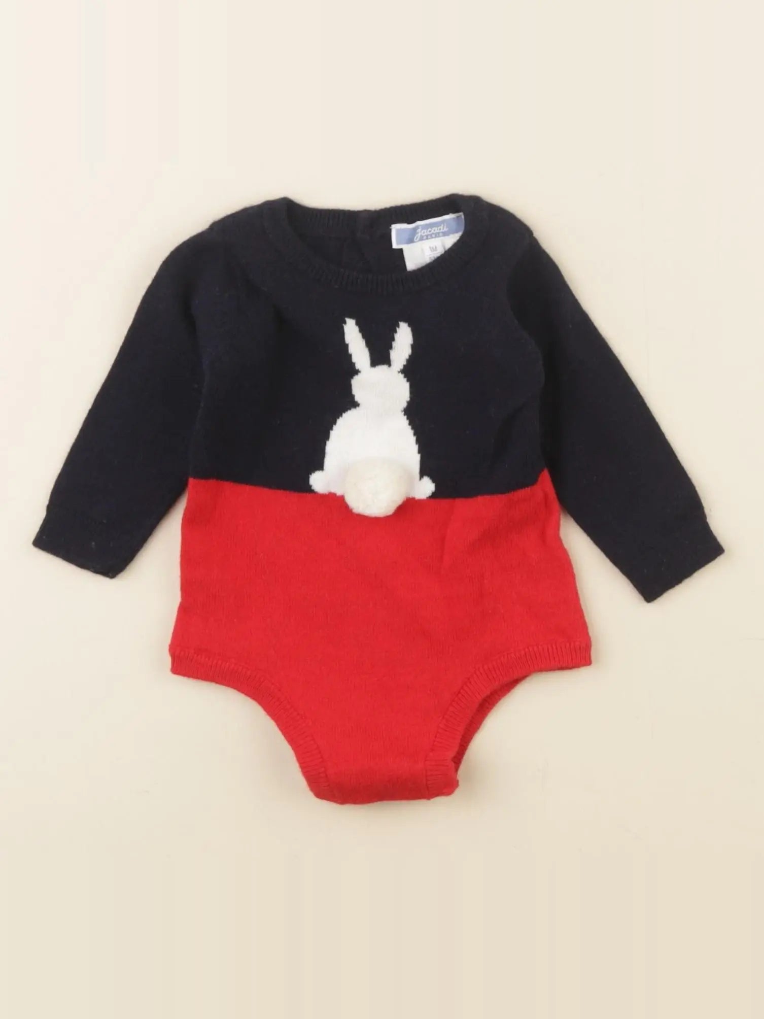 Jacadi - combinaison bleu, rouge - 1 mois