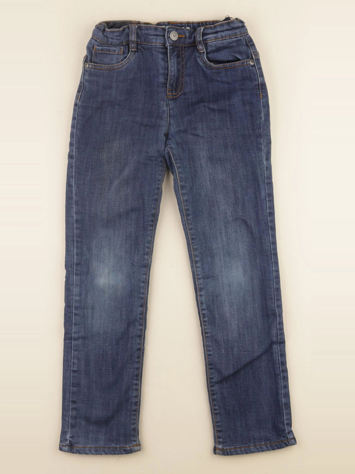 Vertbaudet - jean doublé bleu - 8 ans