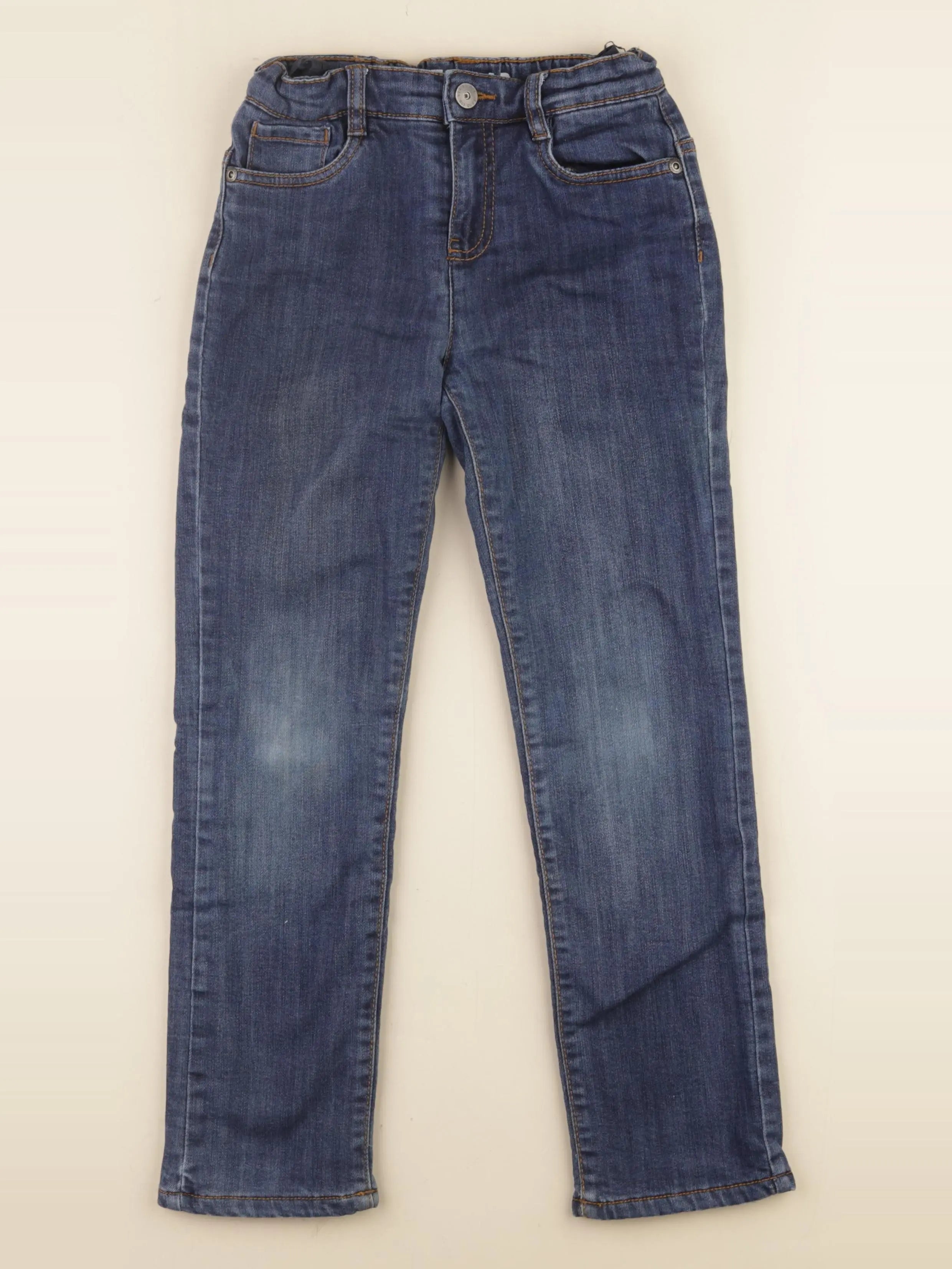Vertbaudet - jean doublé bleu - 8 ans