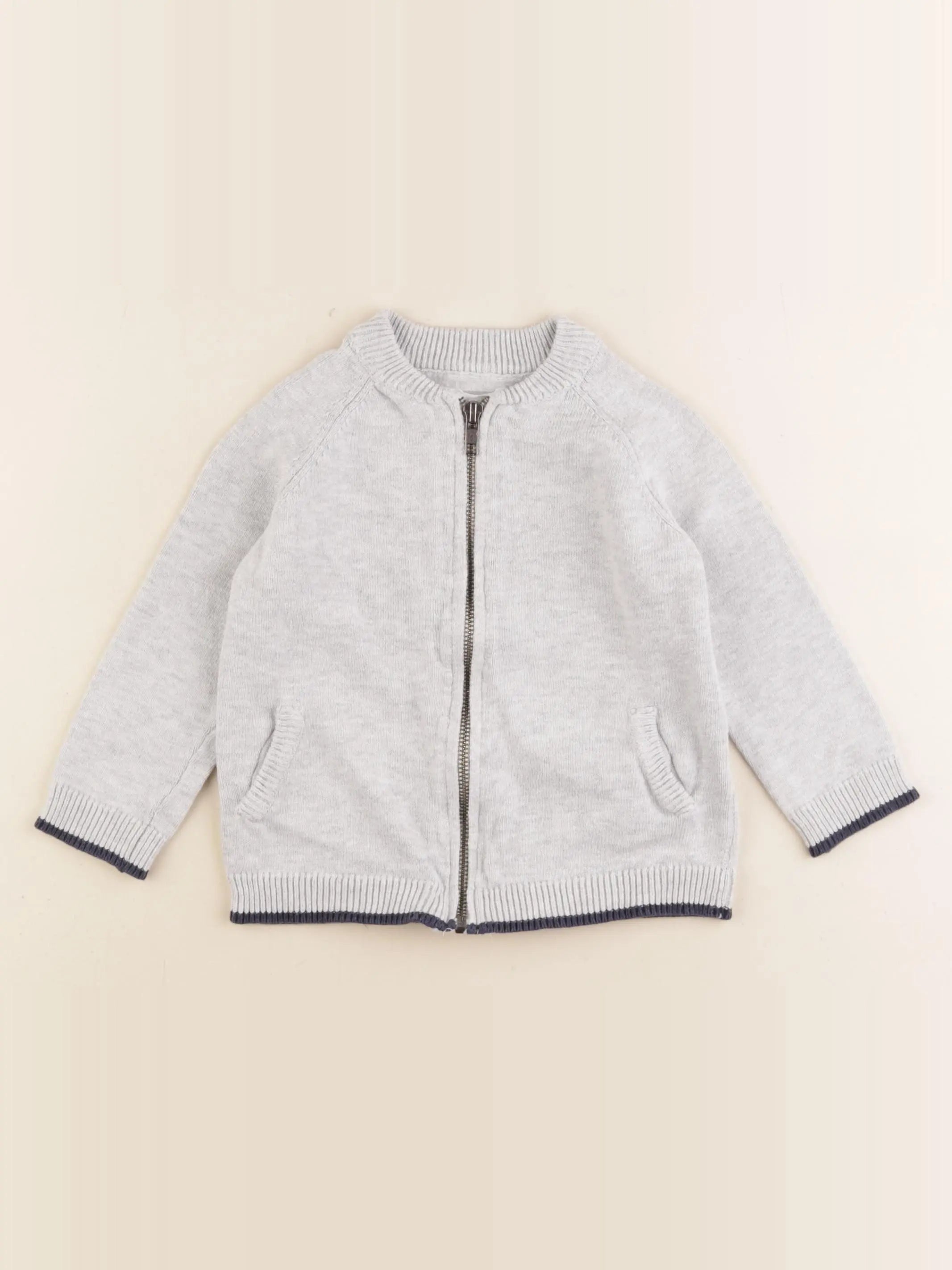 Vertbaudet - gilet gris - 3 ans