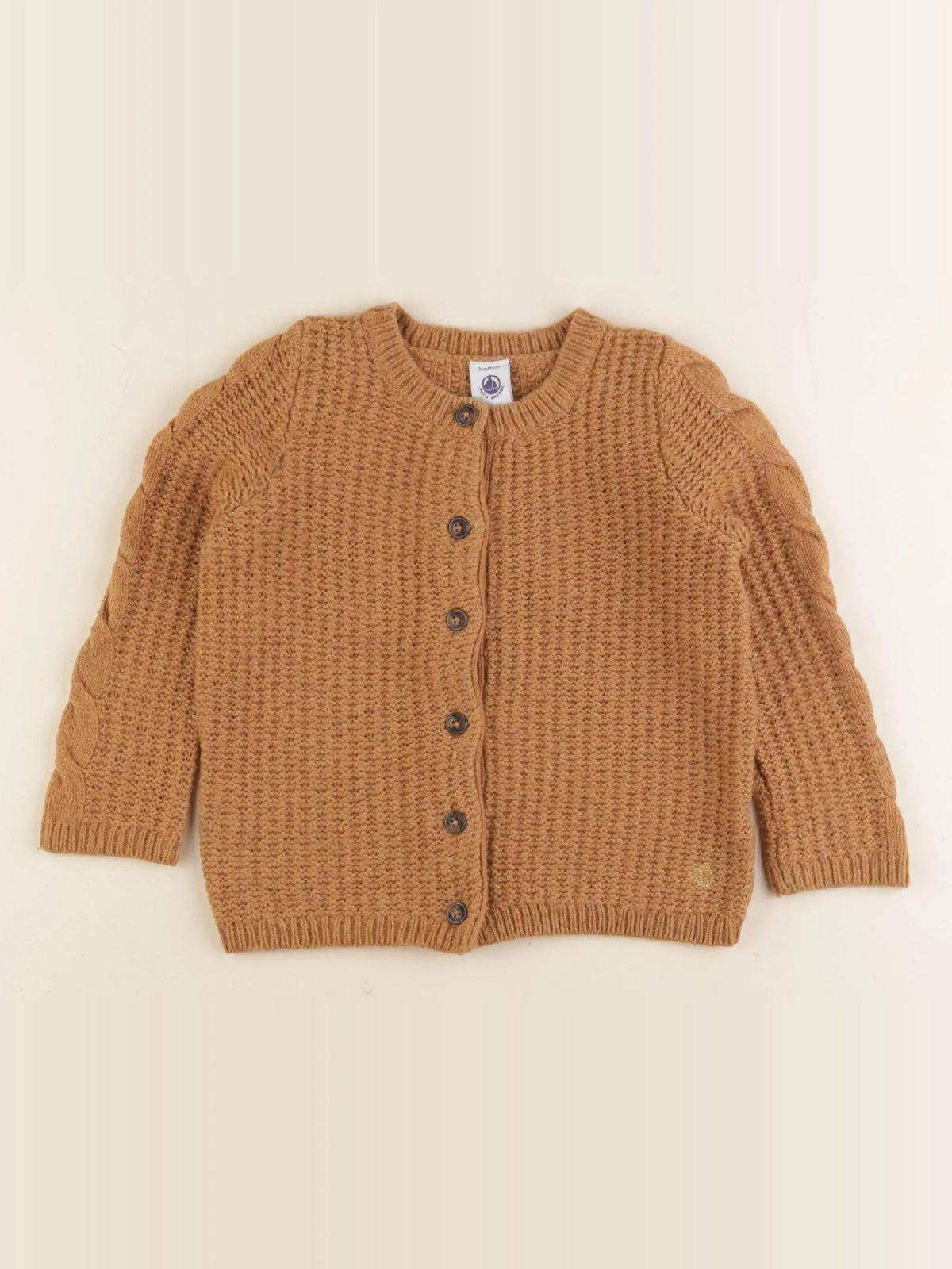 Petit Bateau - gilet marron - 36 mois