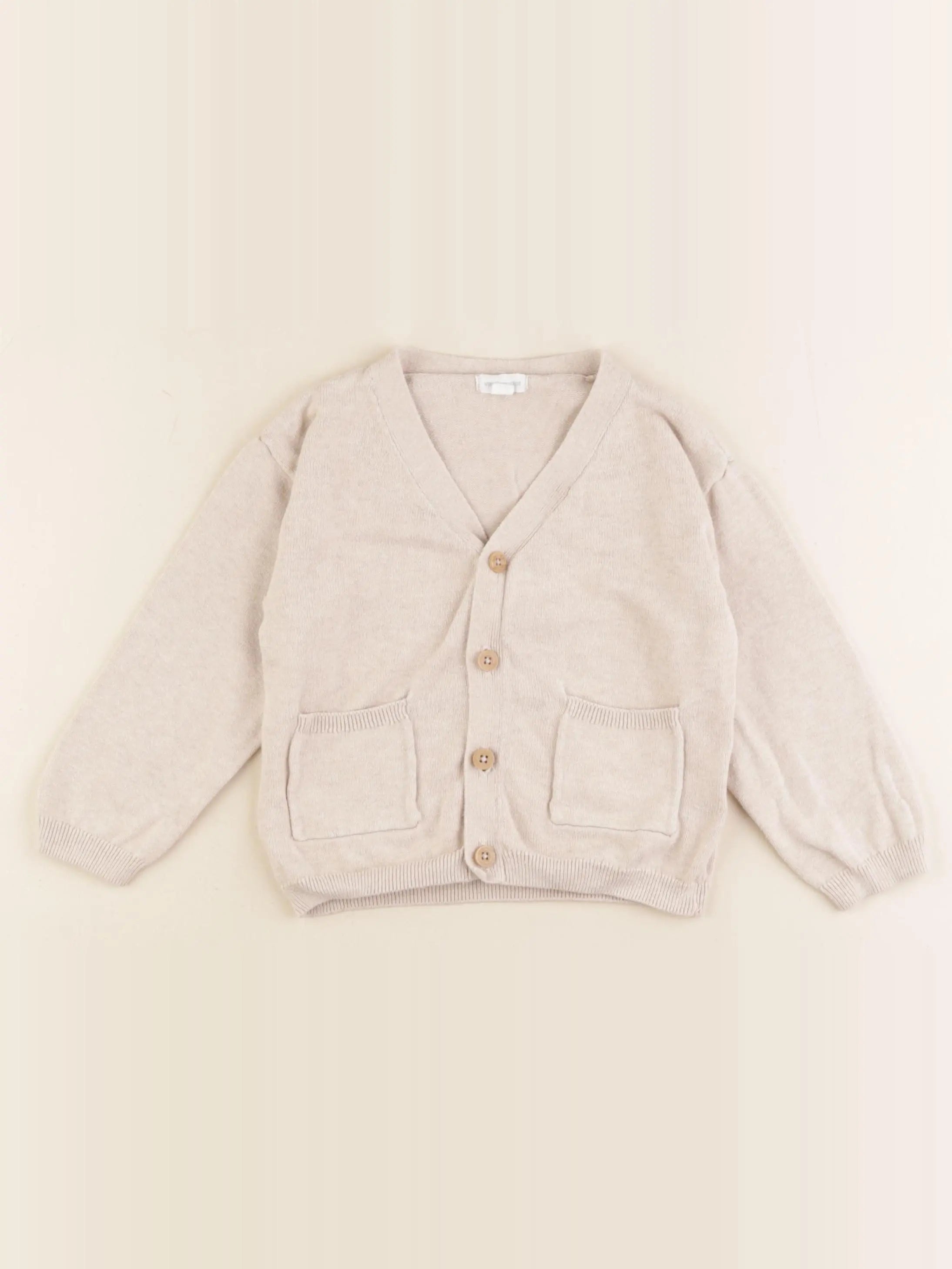 Vertbaudet - gilet beige - 36 mois