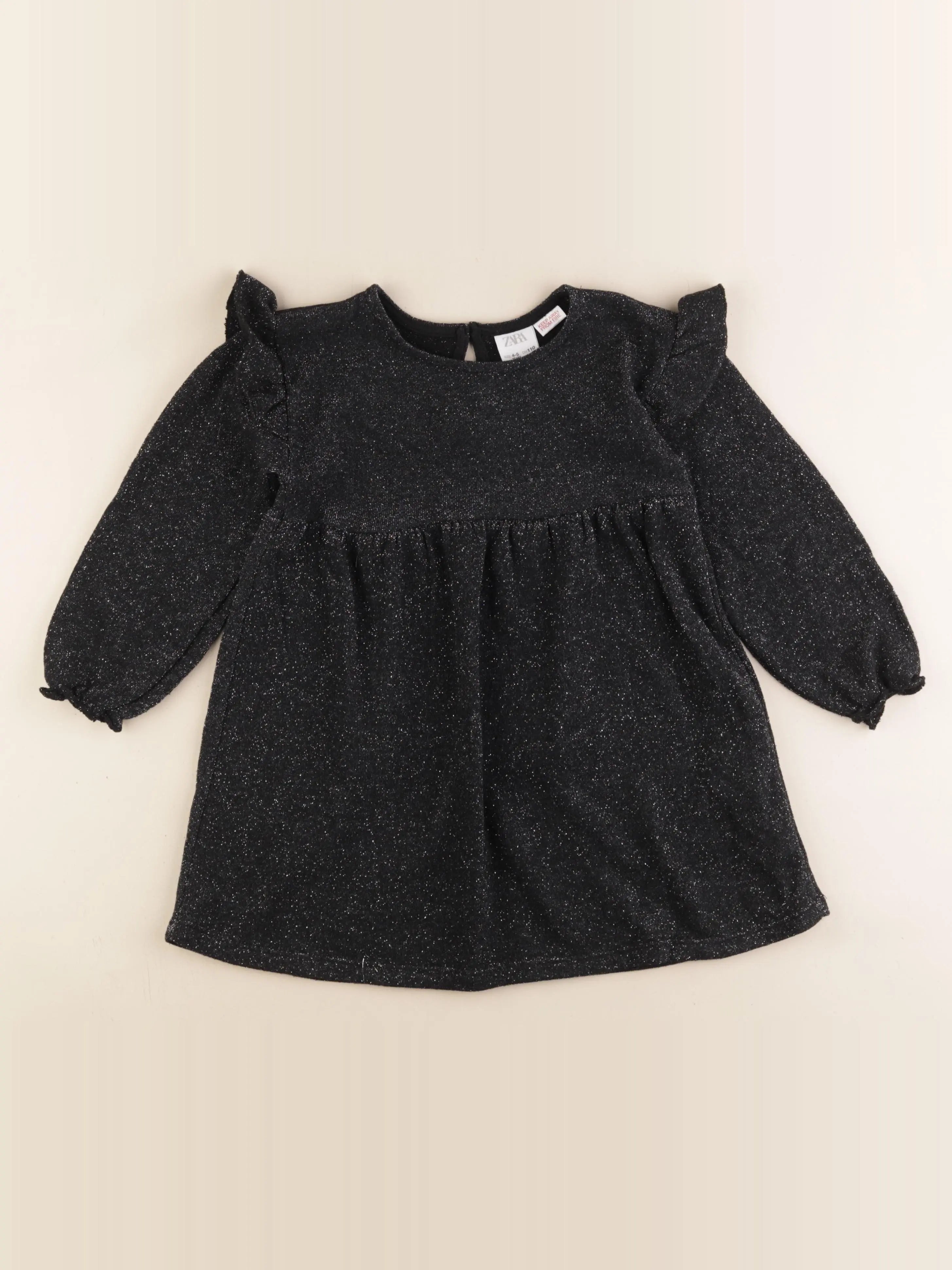 Zara - robe noir, argent - 4/5 ans