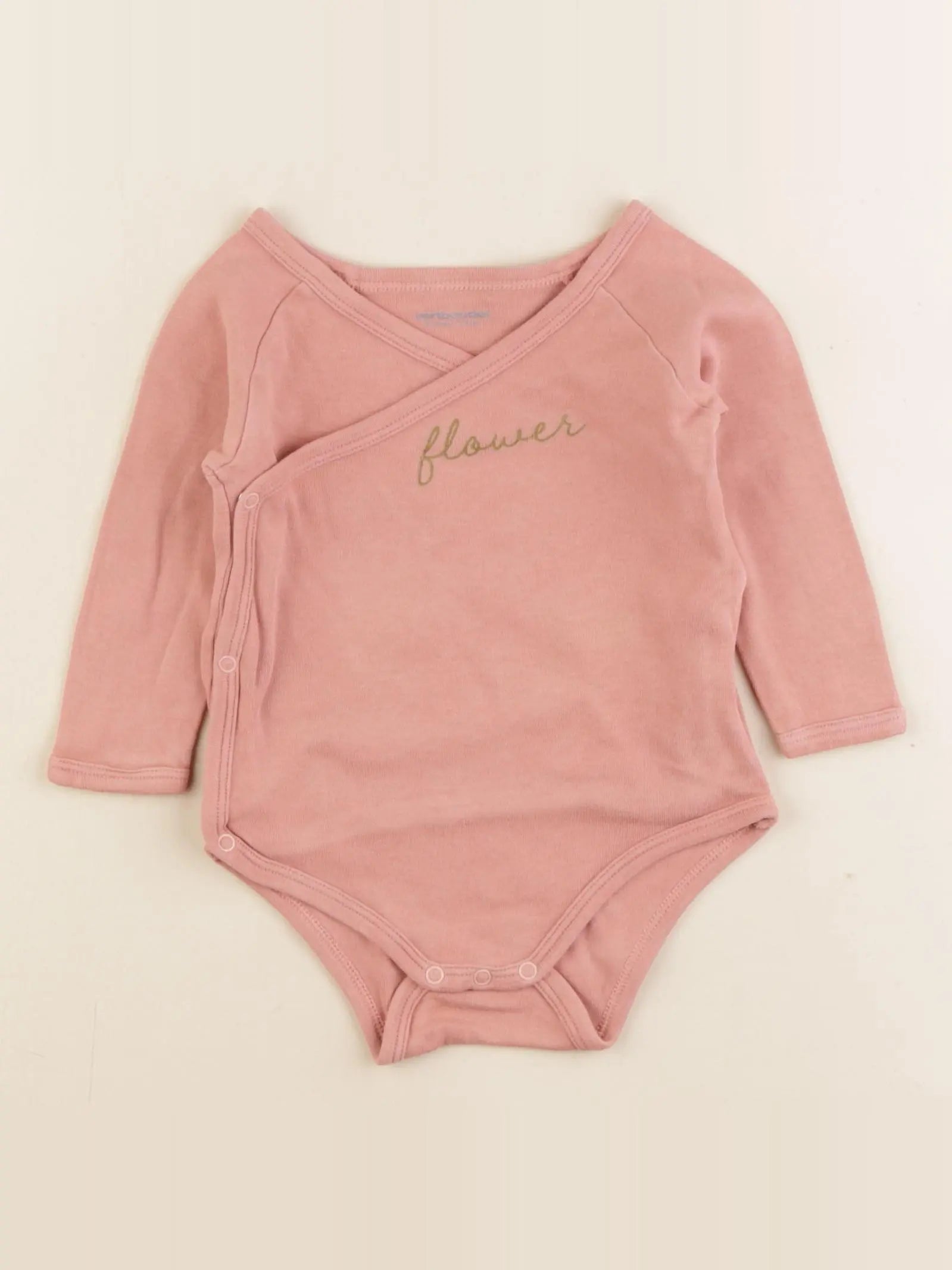 Vertbaudet - body rose - 9 mois