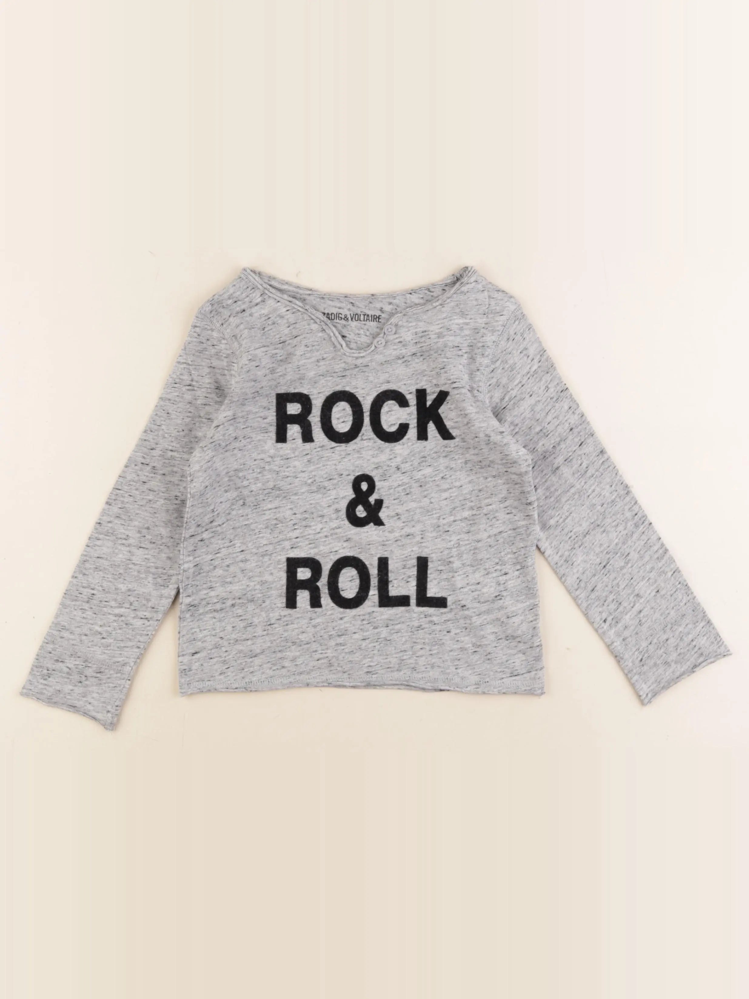 Zadig & Voltaire - tee-shirt gris - 3 ans