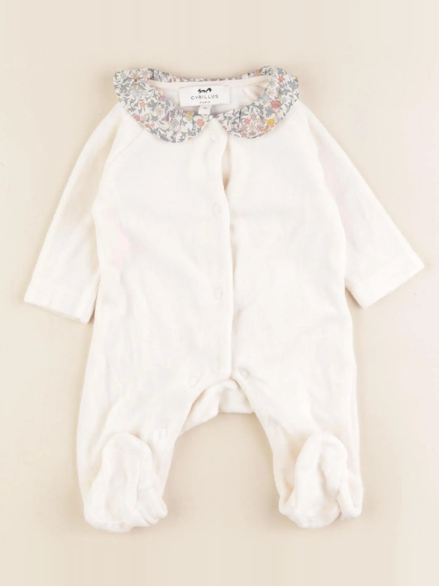 Cyrillus - pyjama coton beige - 1 mois