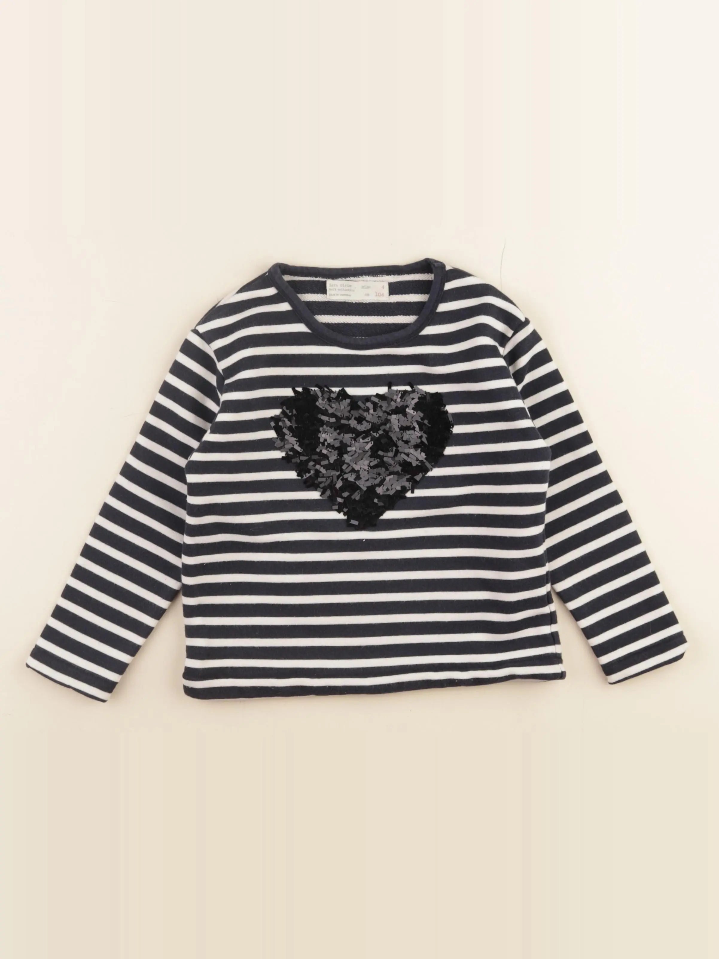 Zara - sweat bleu - 4 ans