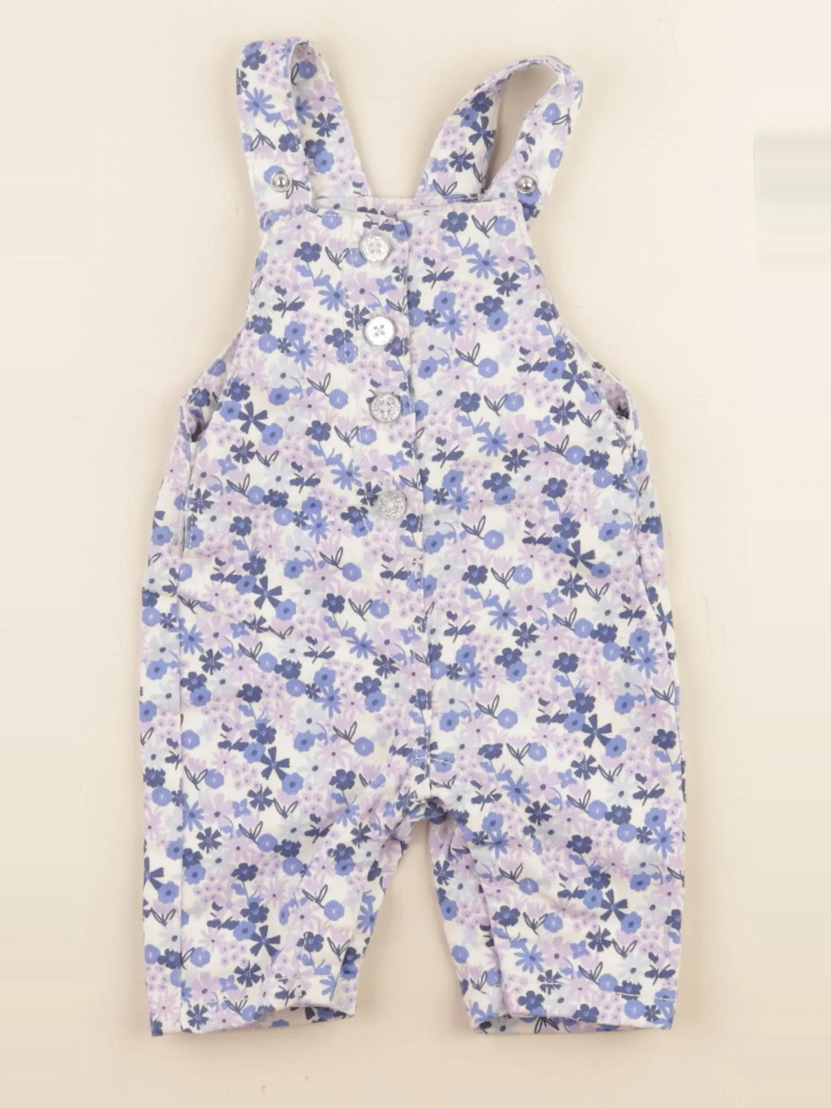 Tape à l'oeil - salopette bleu, violet - 3 mois