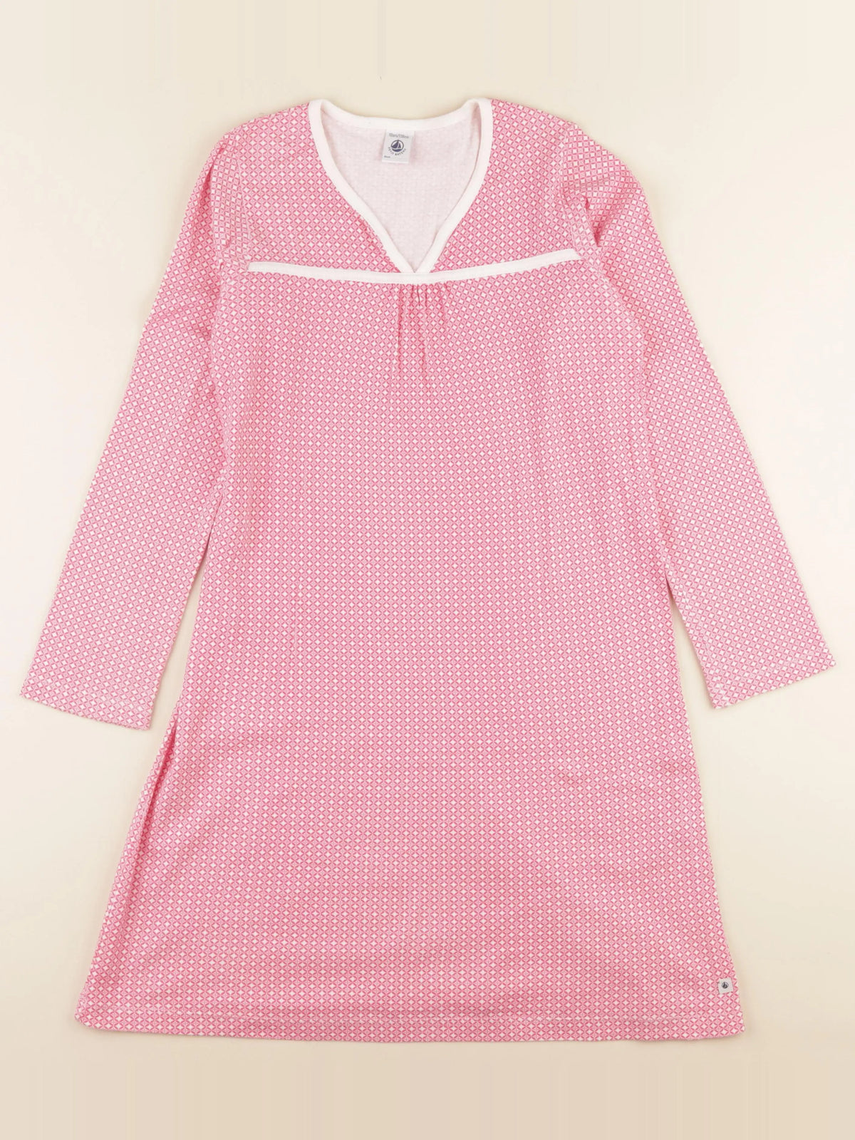 Petit Bateau - chemise de nuit coton rose - 10 ans
