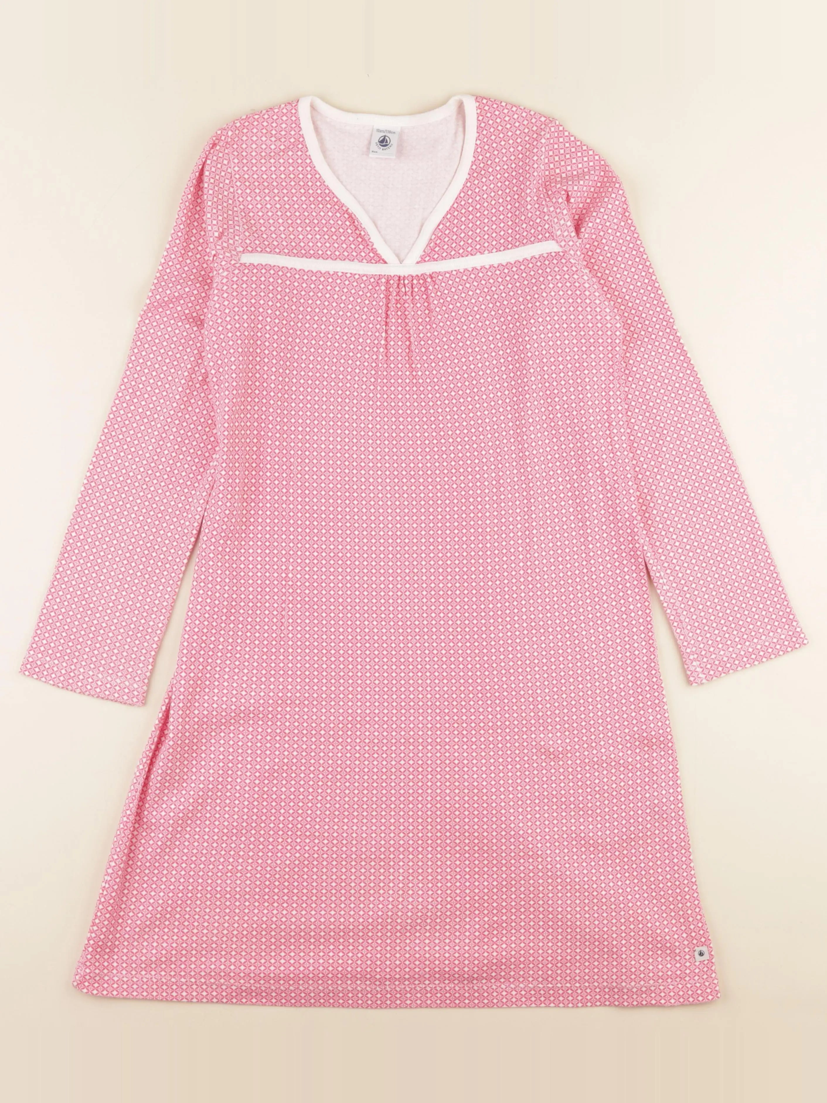Petit Bateau - chemise de nuit coton rose - 10 ans
