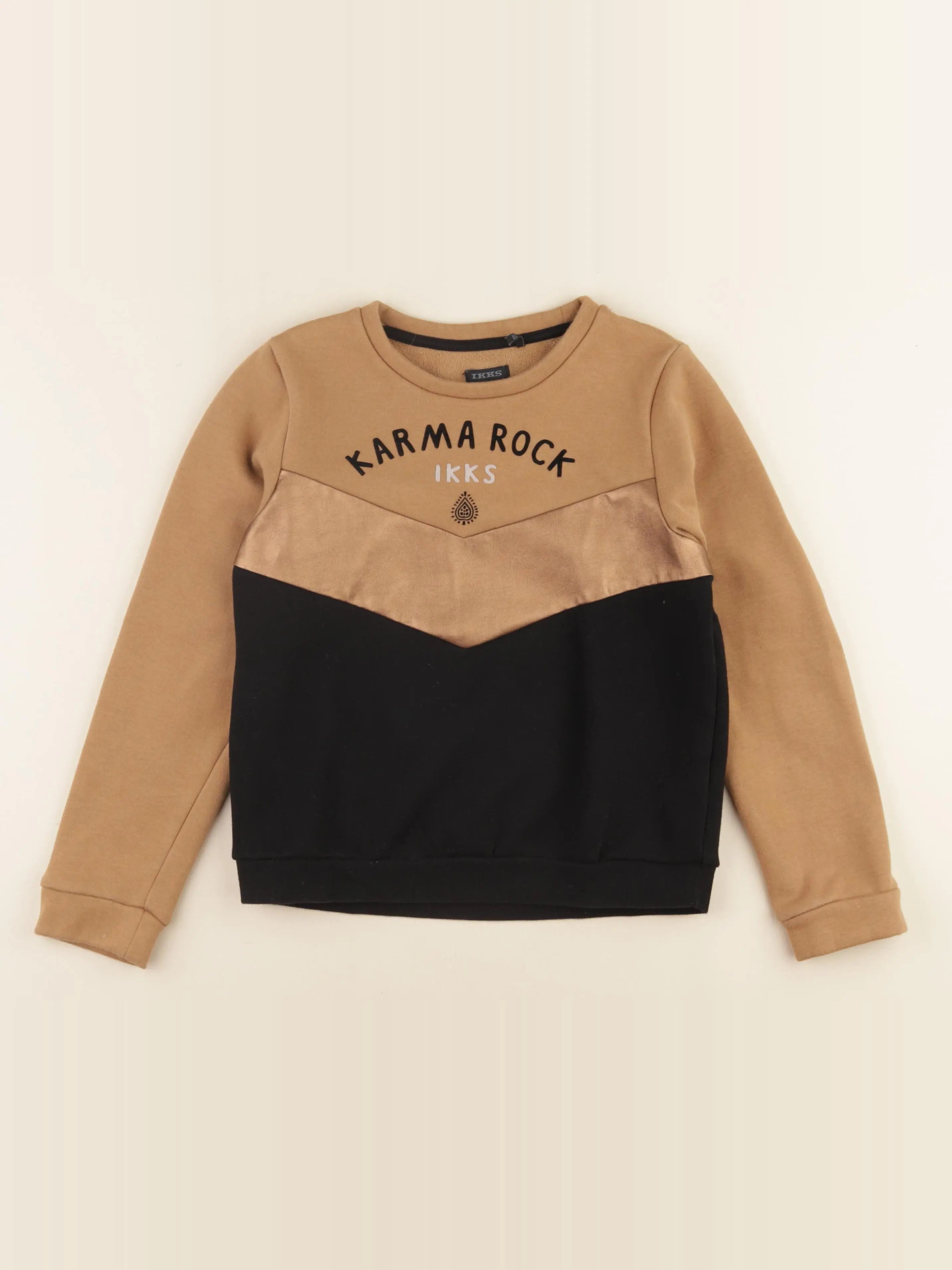 IKKS - sweat beige - 10 ans