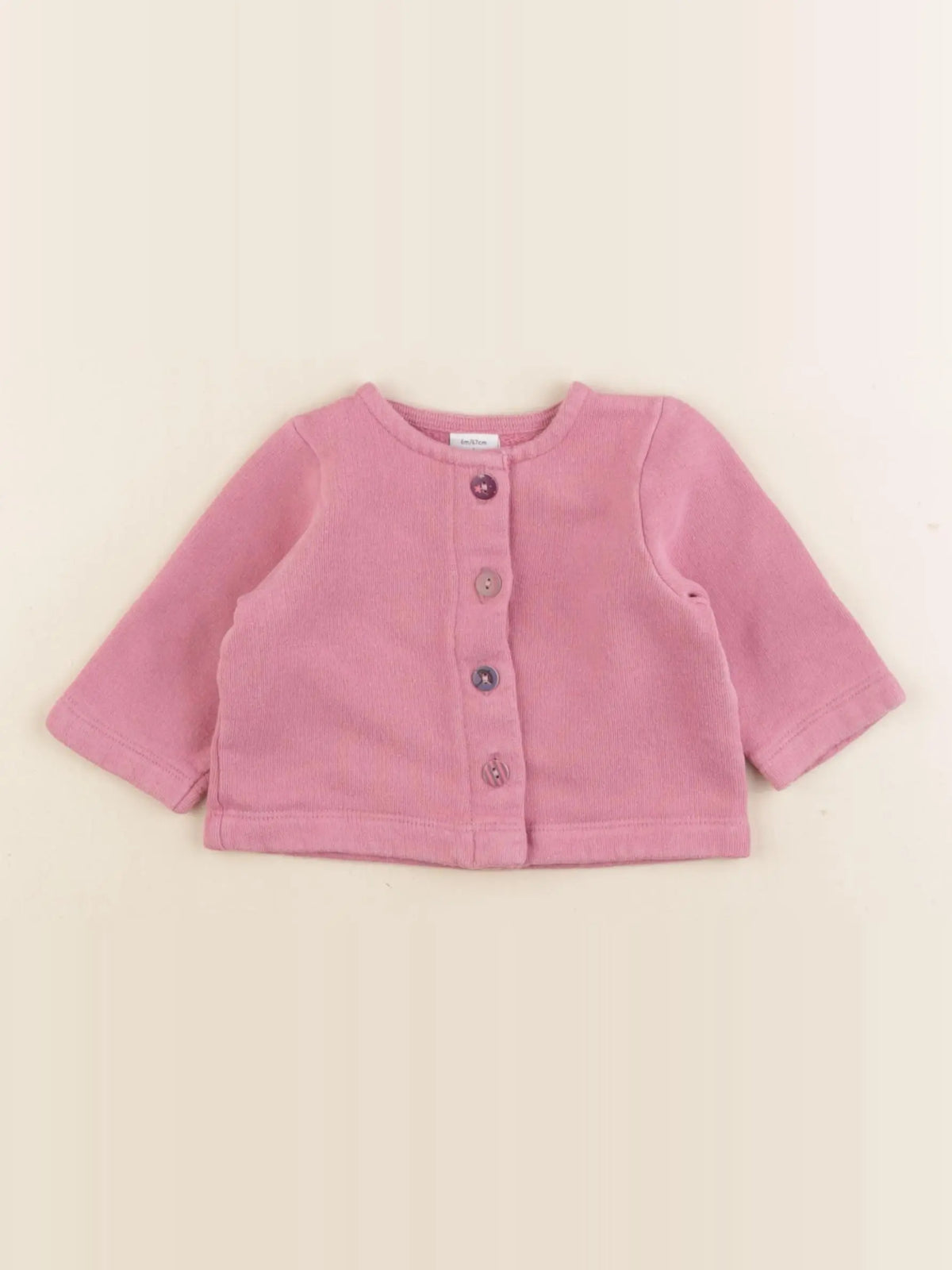 Petit Bateau - sweat rose - 6 mois