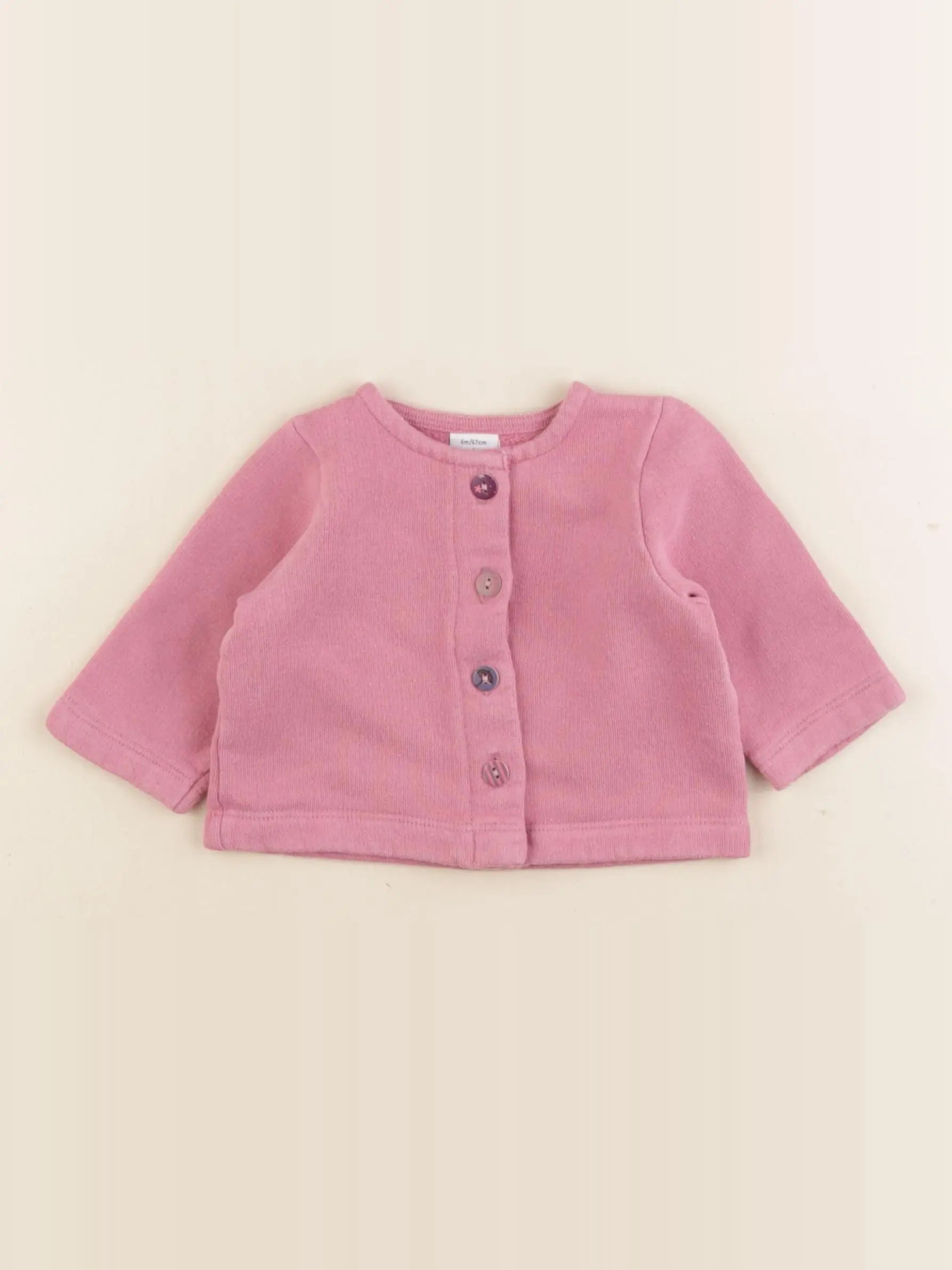 Petit Bateau - sweat rose - 6 mois