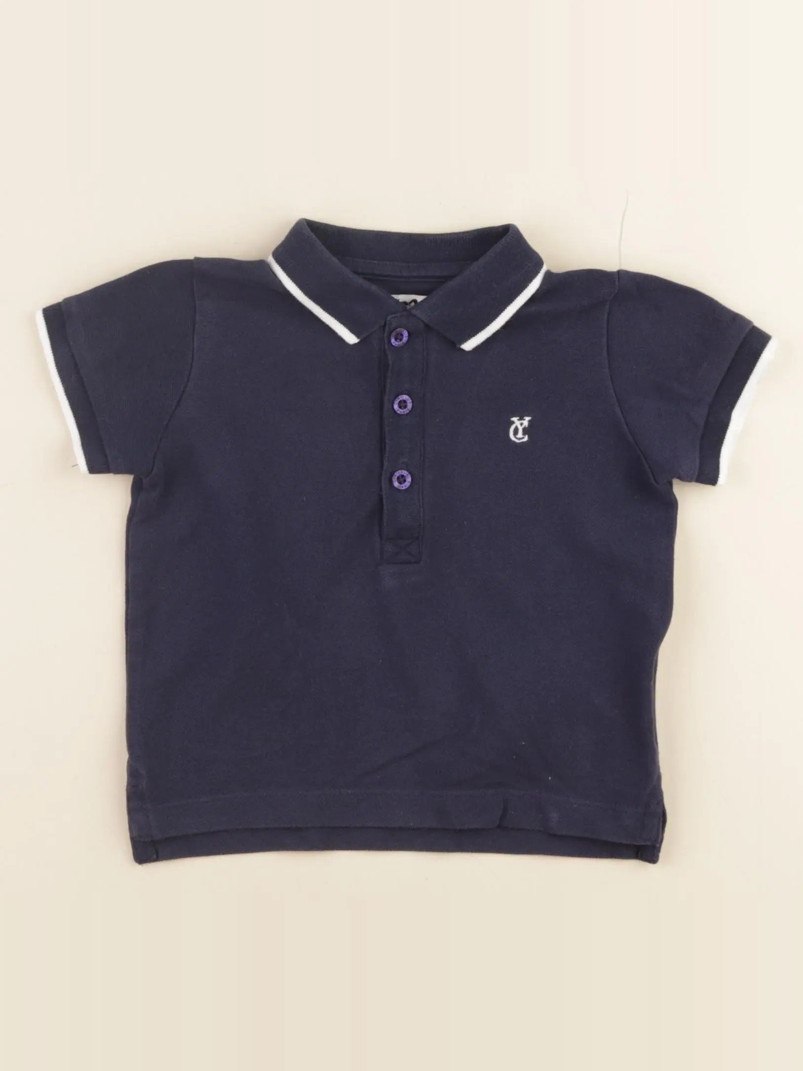 Cyrillus - polo bleu - 18 mois