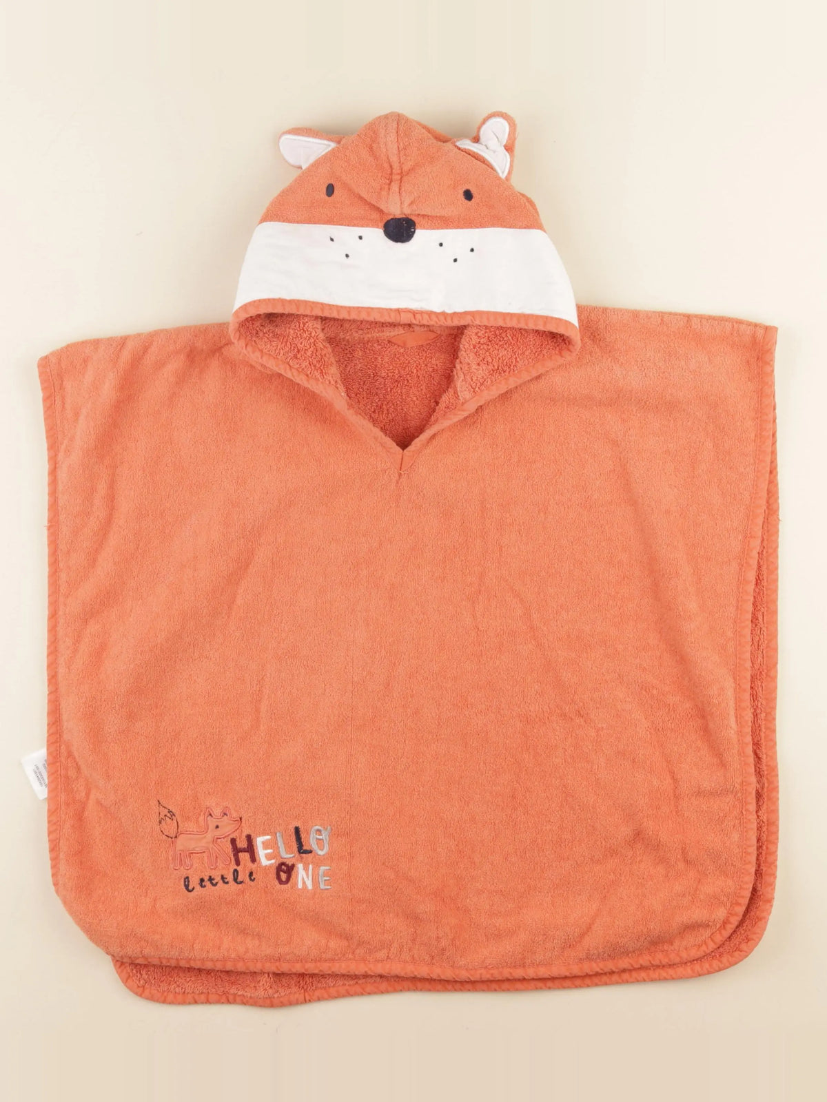 Vertbaudet - cape de bain orange - 2/3 ans