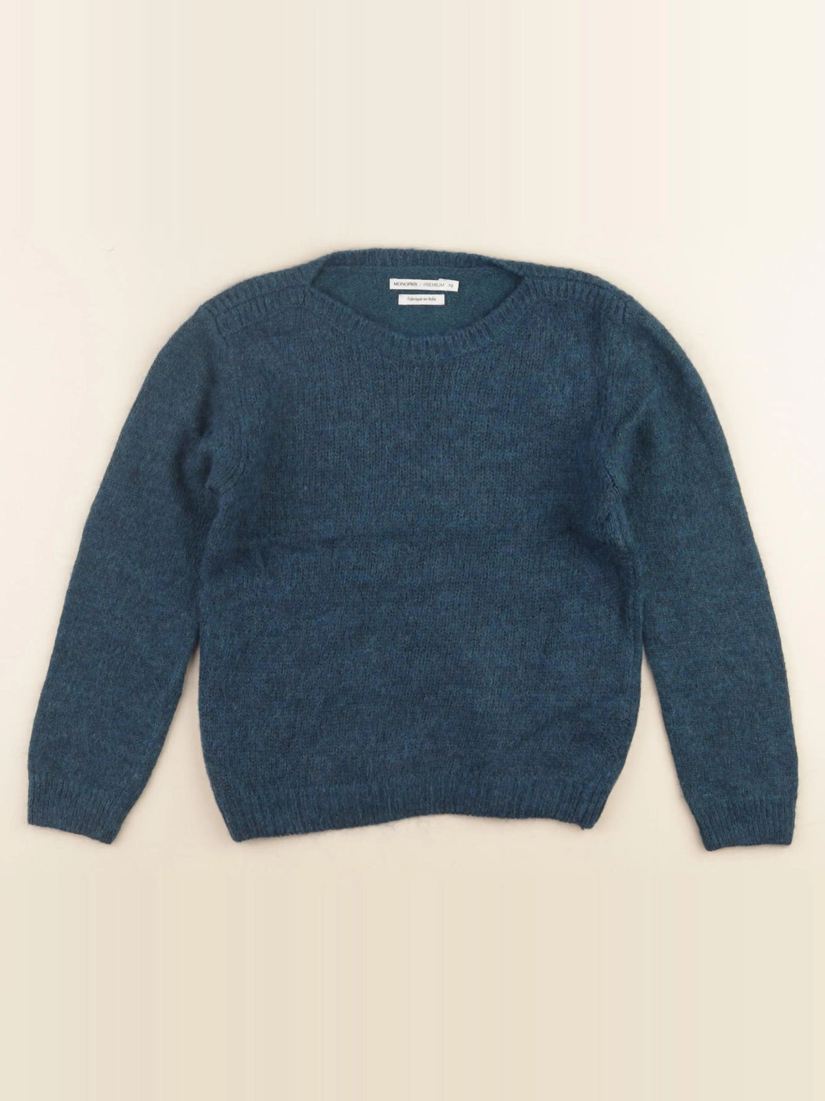 Monoprix - pull bleu, vert - 10 ans