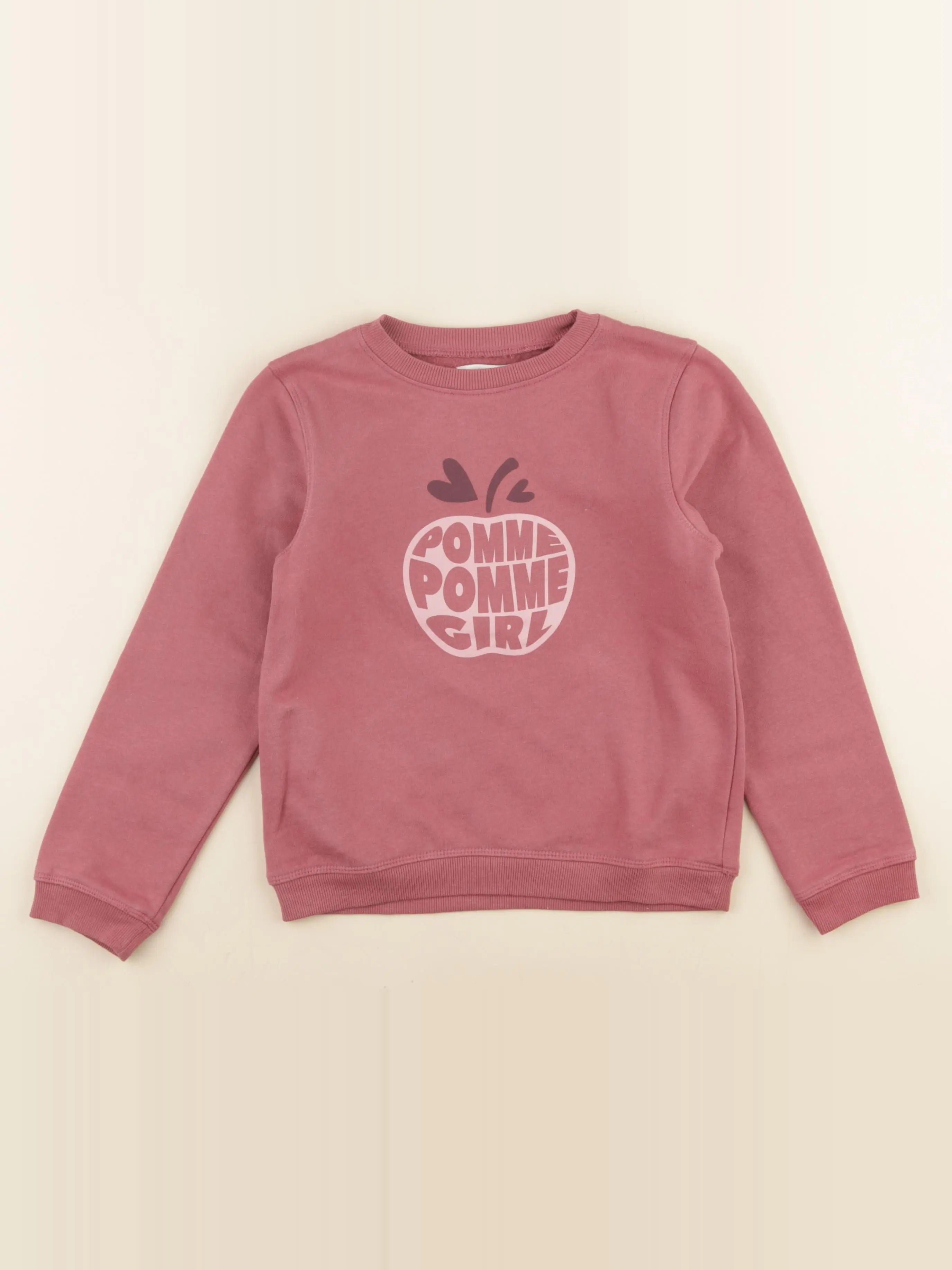 Vertbaudet - sweat rose - 8 ans