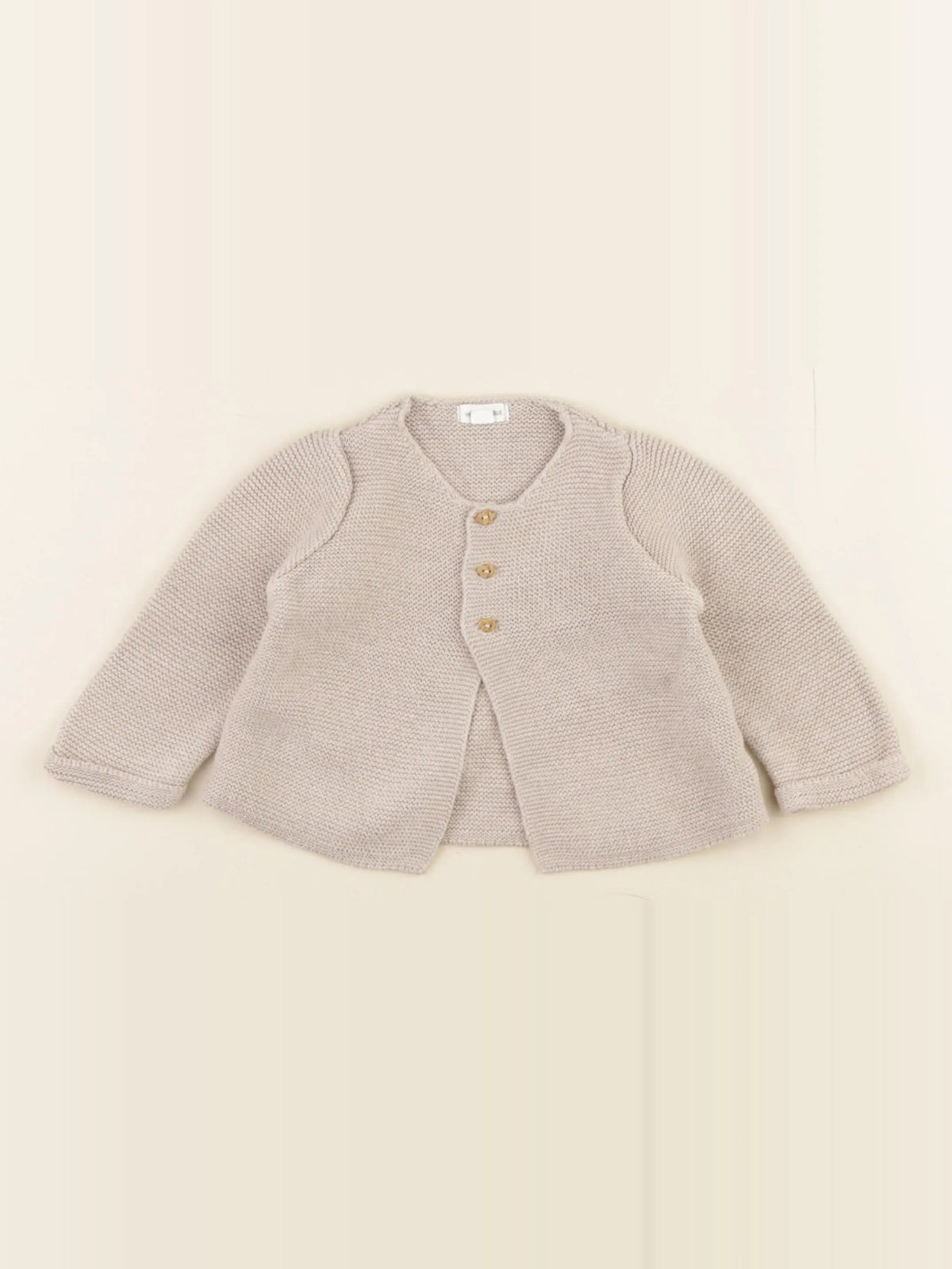 Vertbaudet - gilet beige - 9 mois