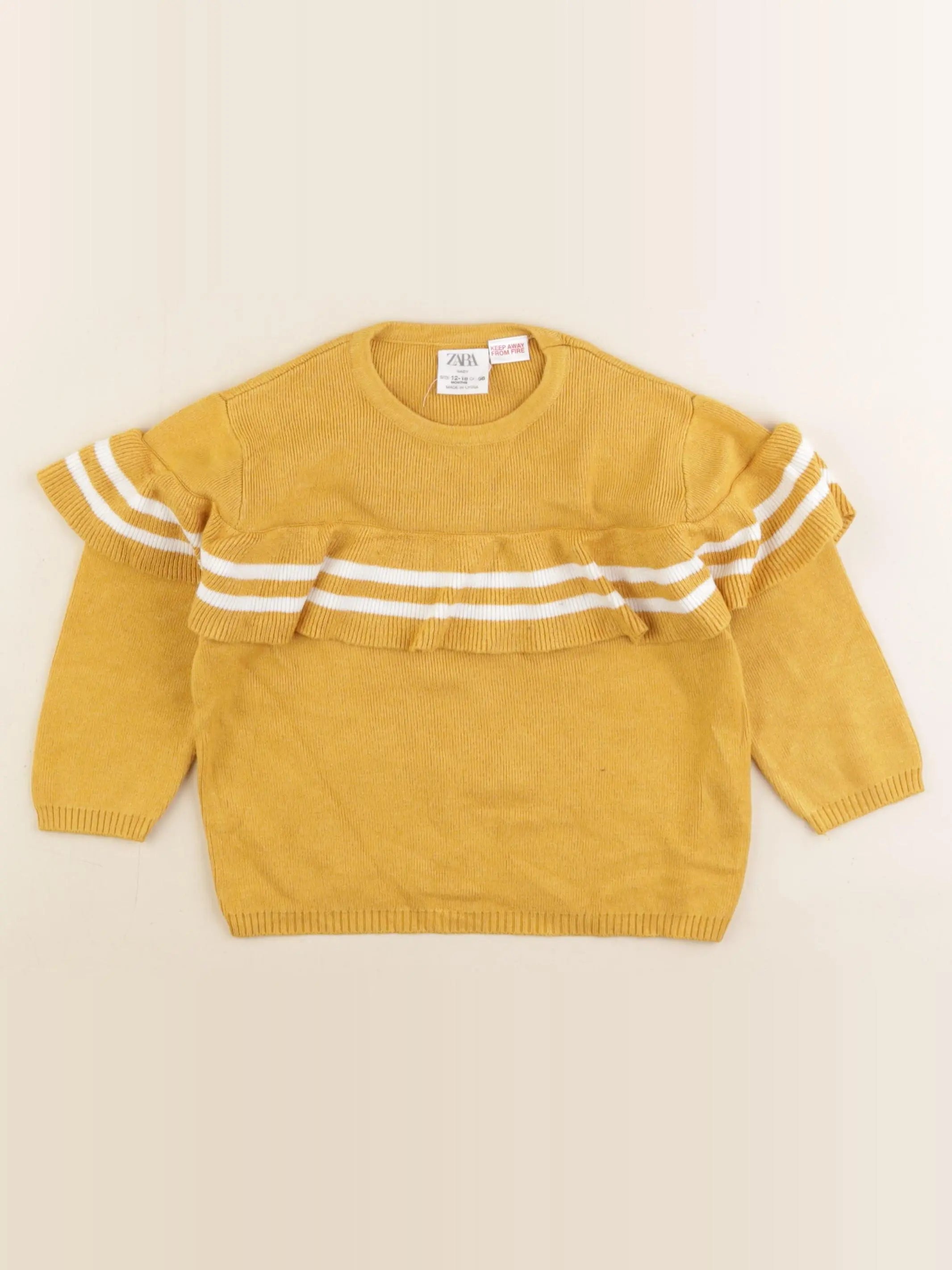 Zara - pull jaune - 12/18 mois