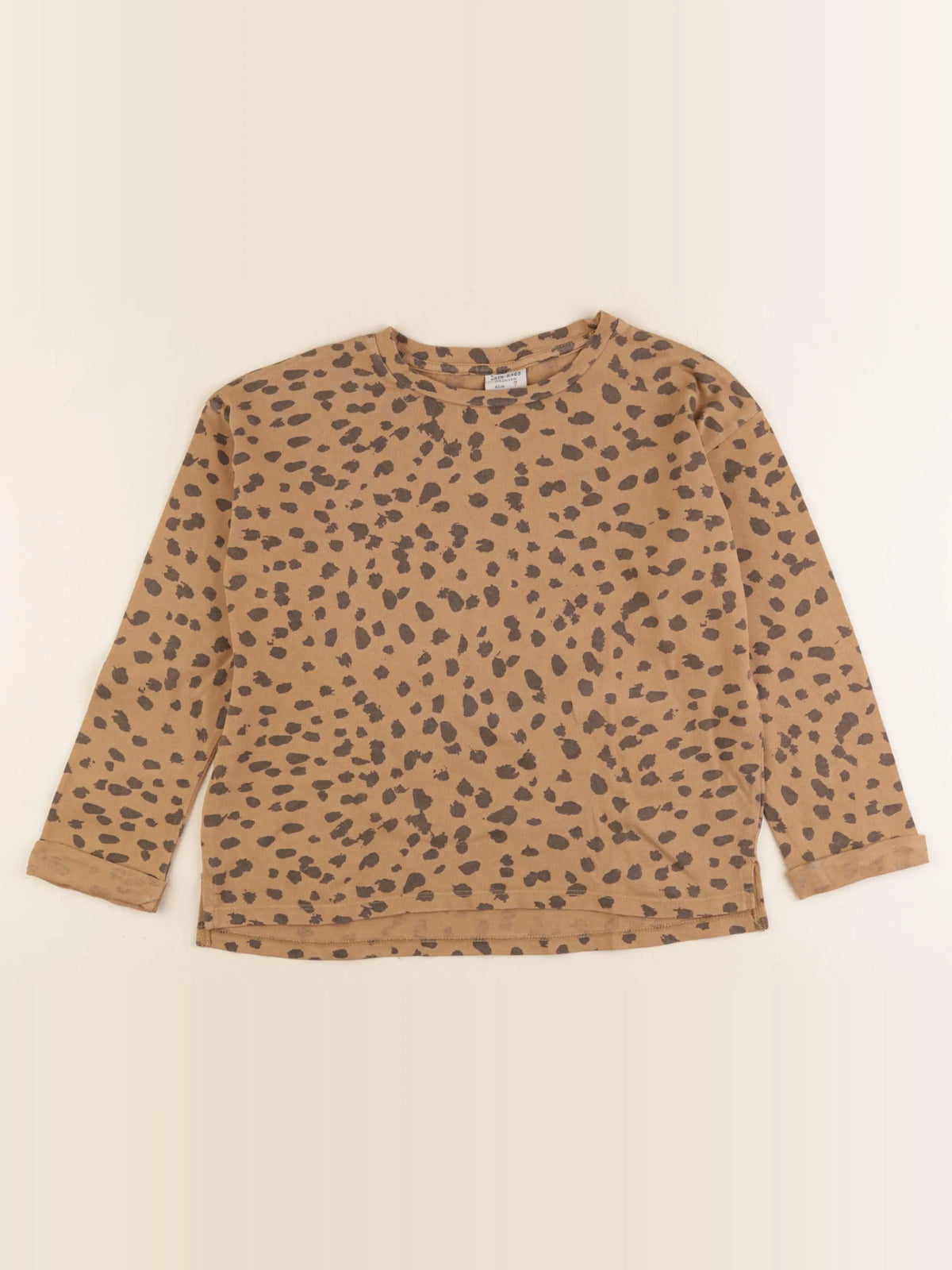 Zara - tee-shirt marron - 7 ans