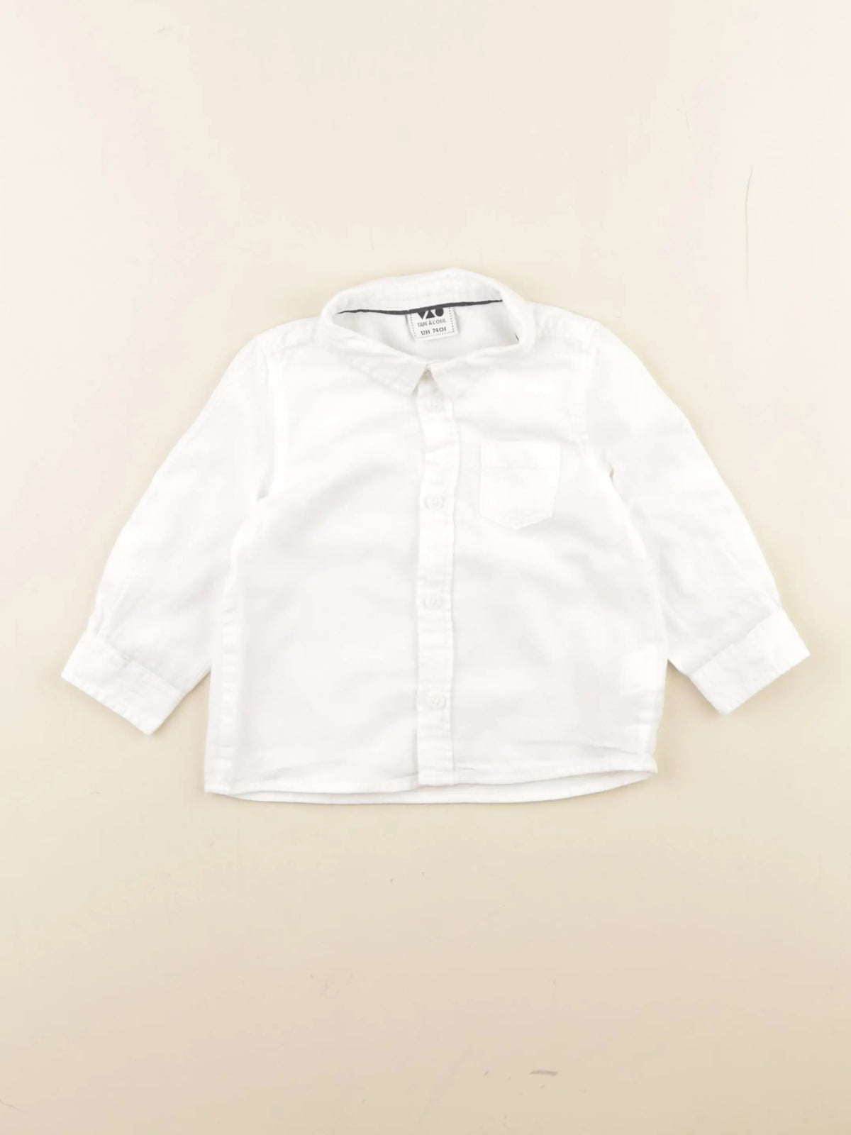 Tape à l'oeil - chemise blanc - 12 mois