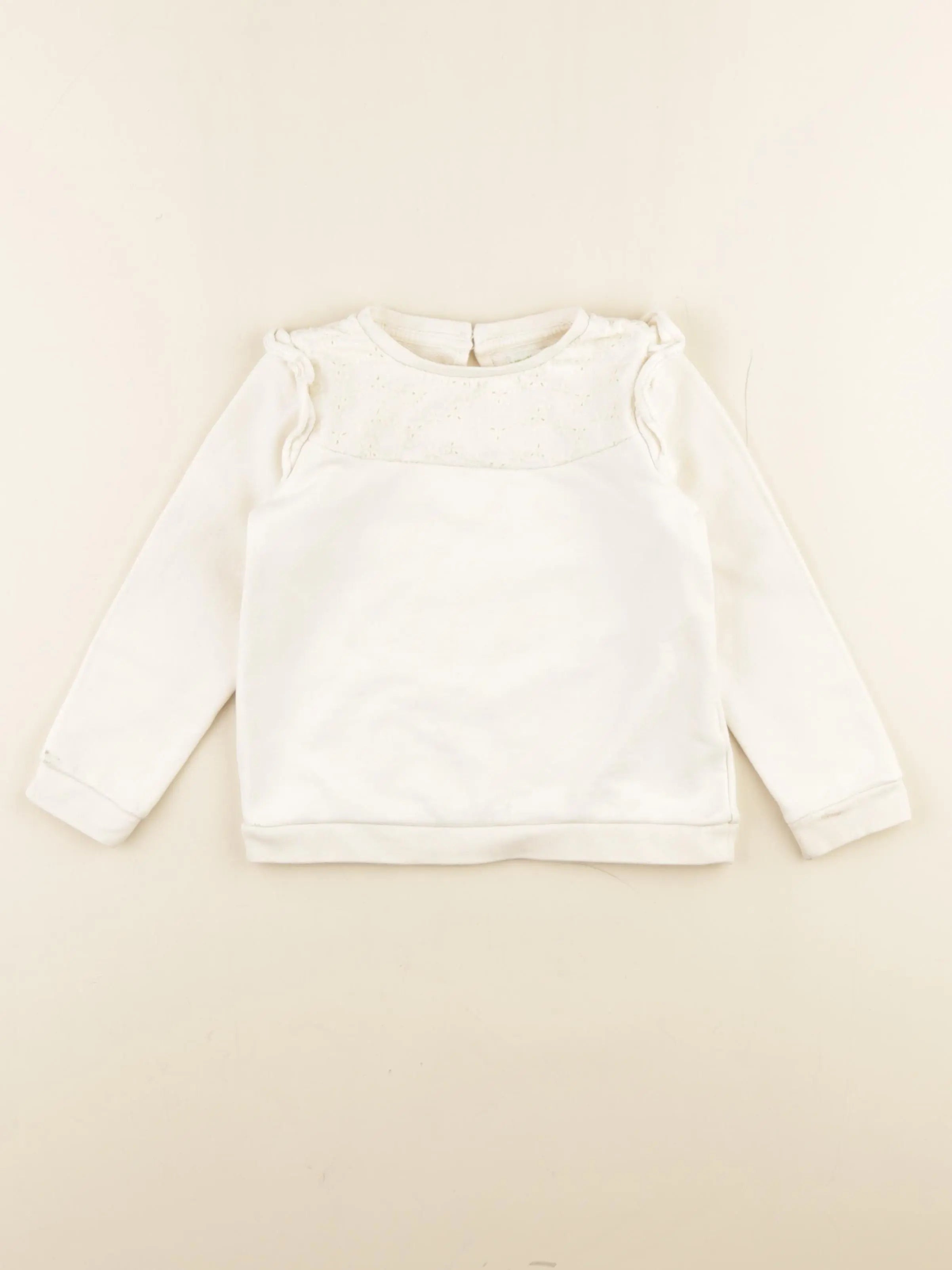 Vertbaudet - sweat beige - 4 ans