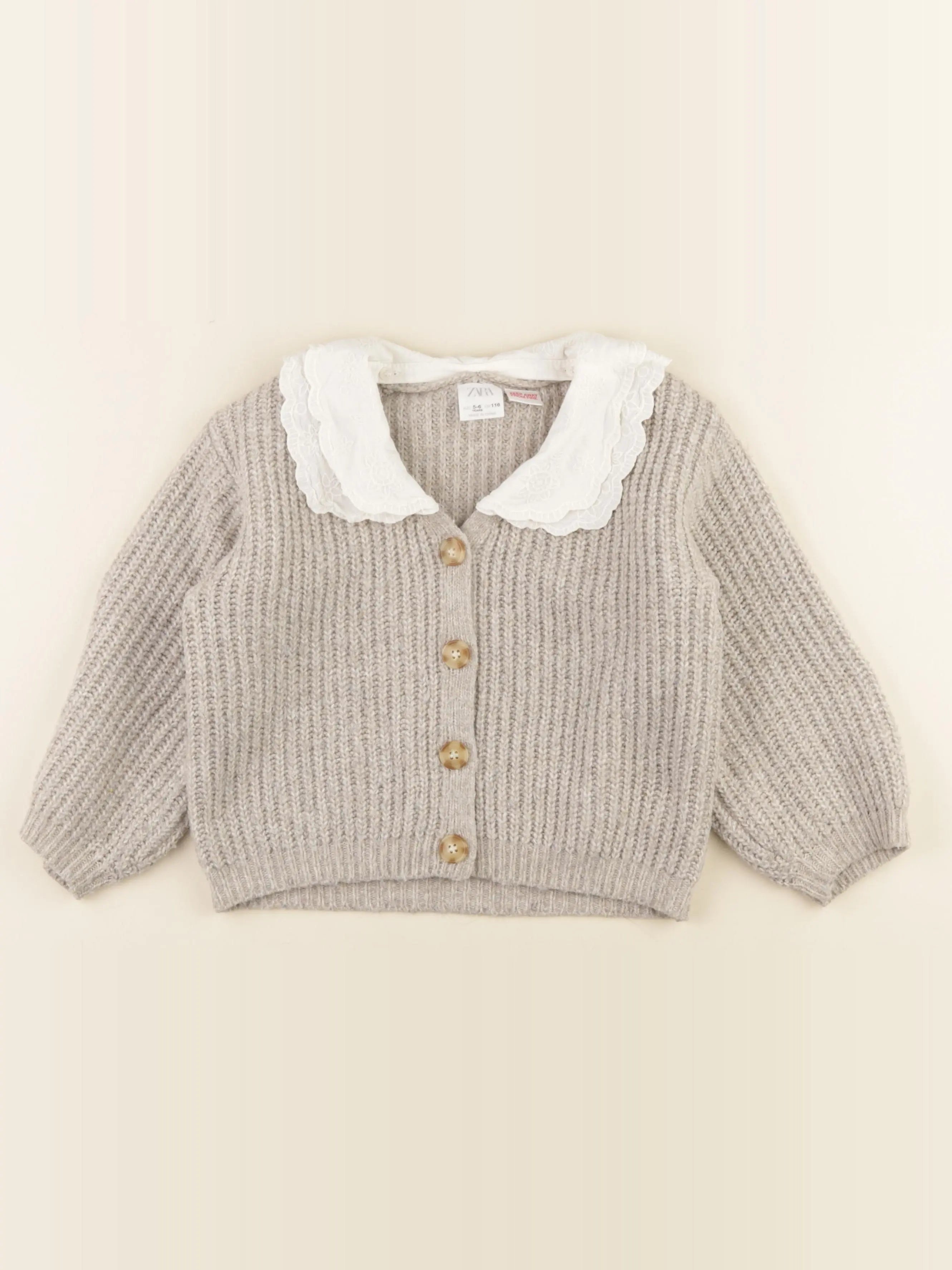 Zara - gilet beige - 5/6 ans