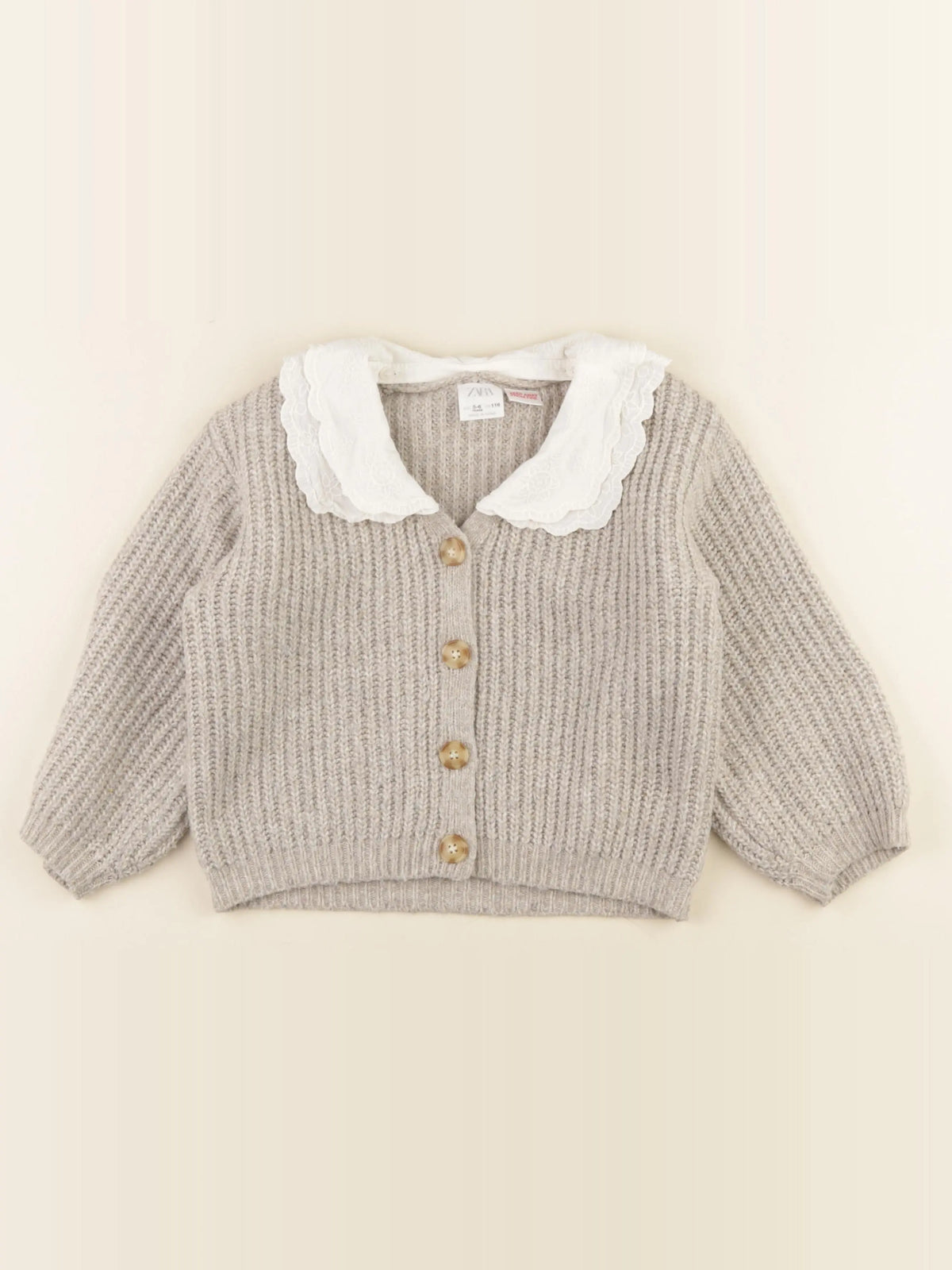 Zara - gilet beige - 5/6 ans