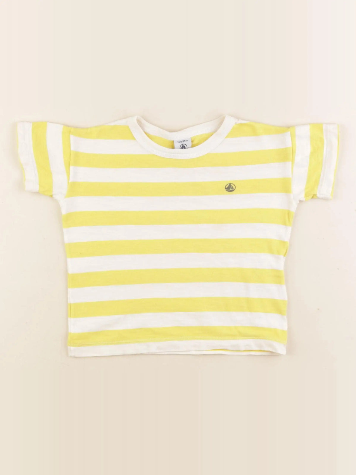 Petit Bateau - tee-shirt jaune - 3 ans