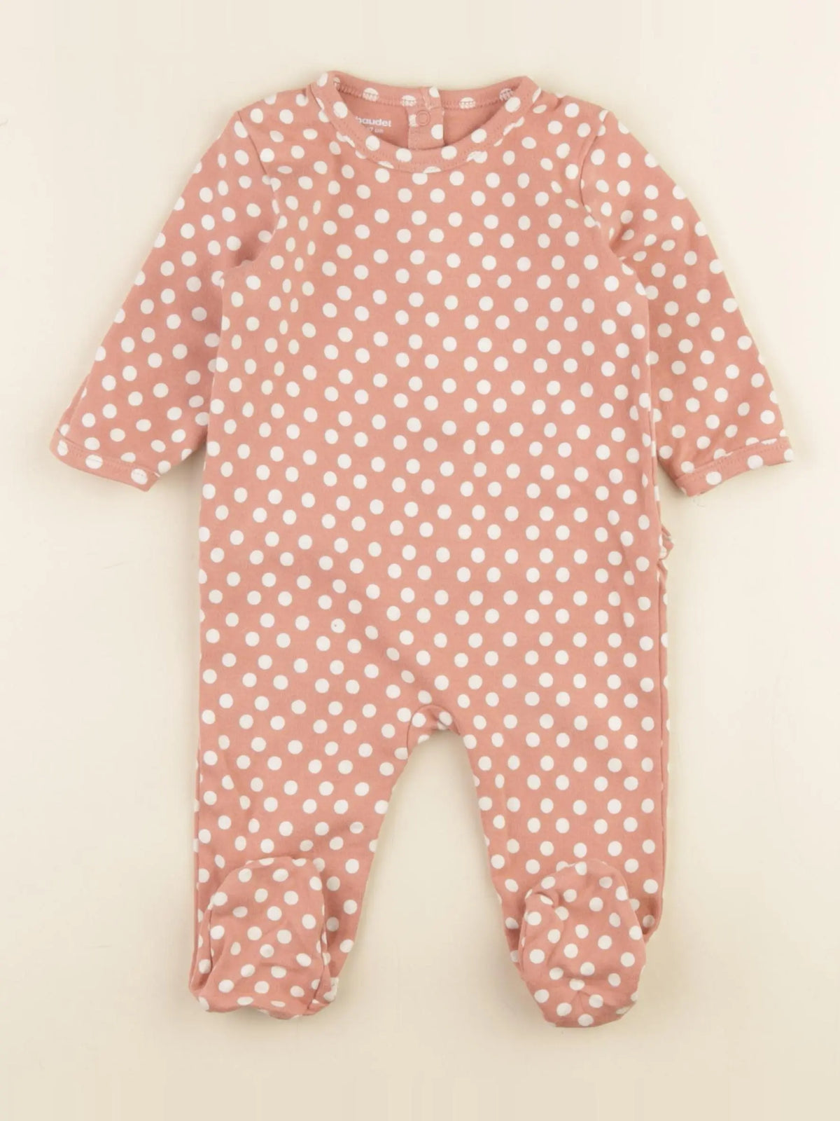 Vertbaudet - pyjama coton rose - 6 mois