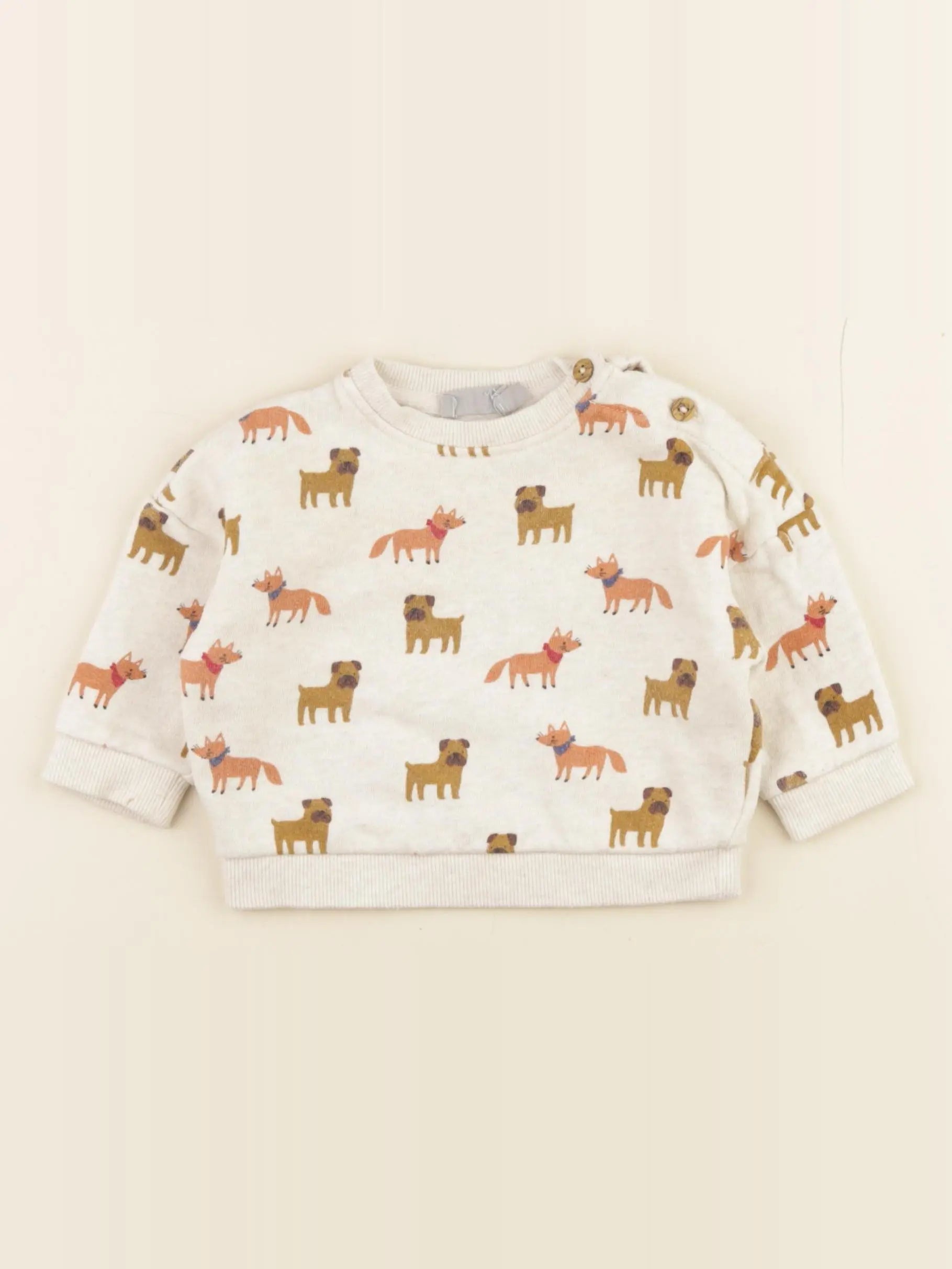 Boutchou - sweat beige - 6 mois