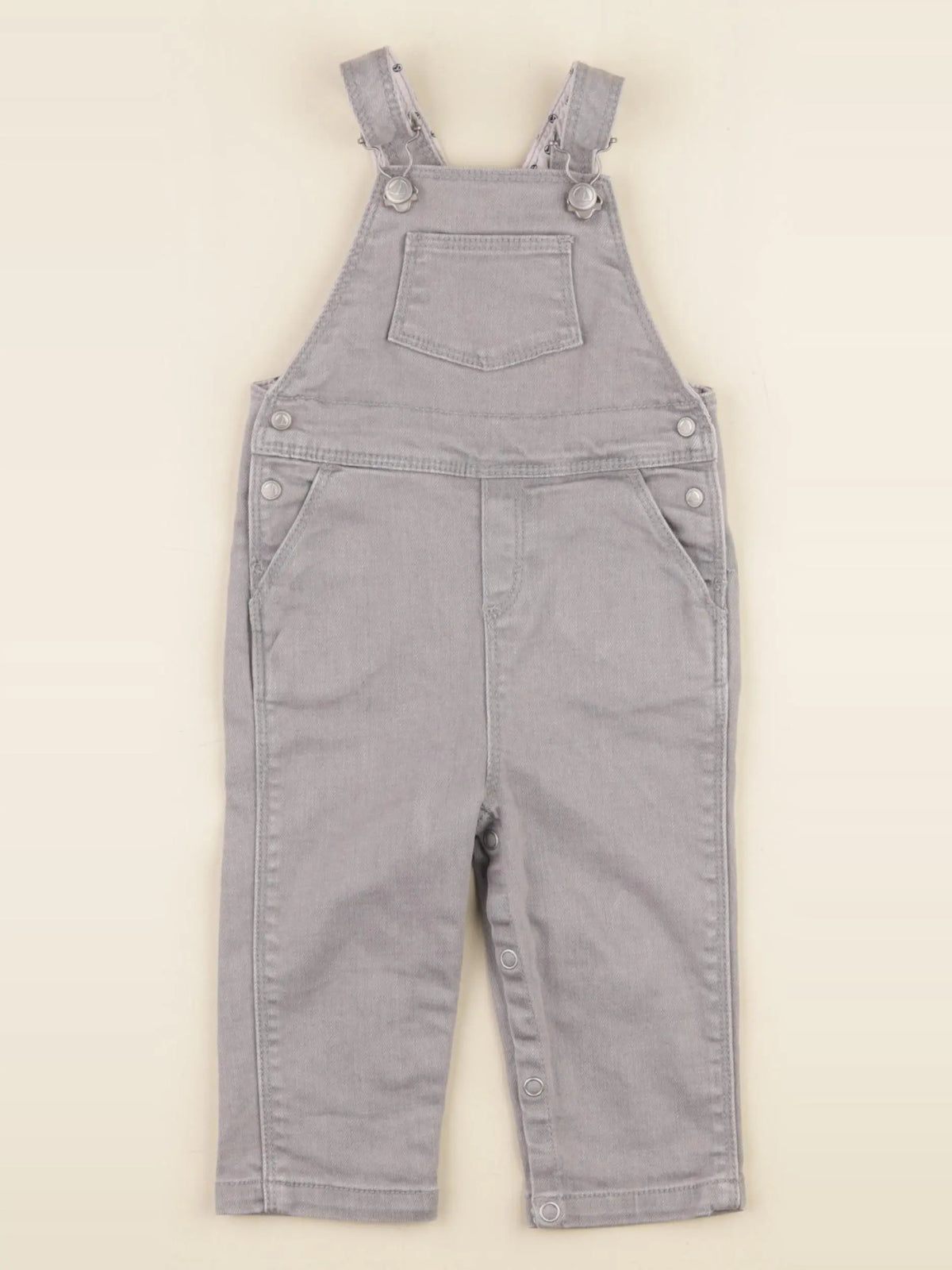 Petit Bateau - salopette gris - 6 mois