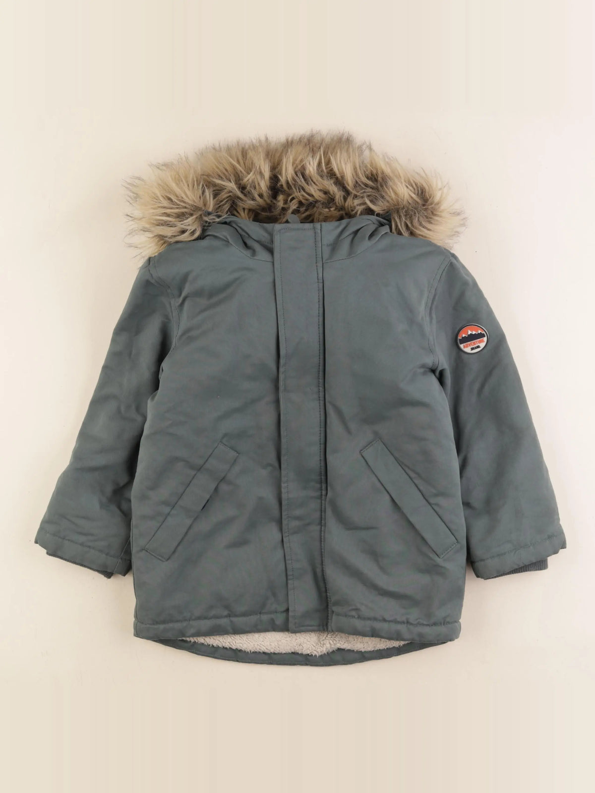Vertbaudet - parka vert - 4 ans