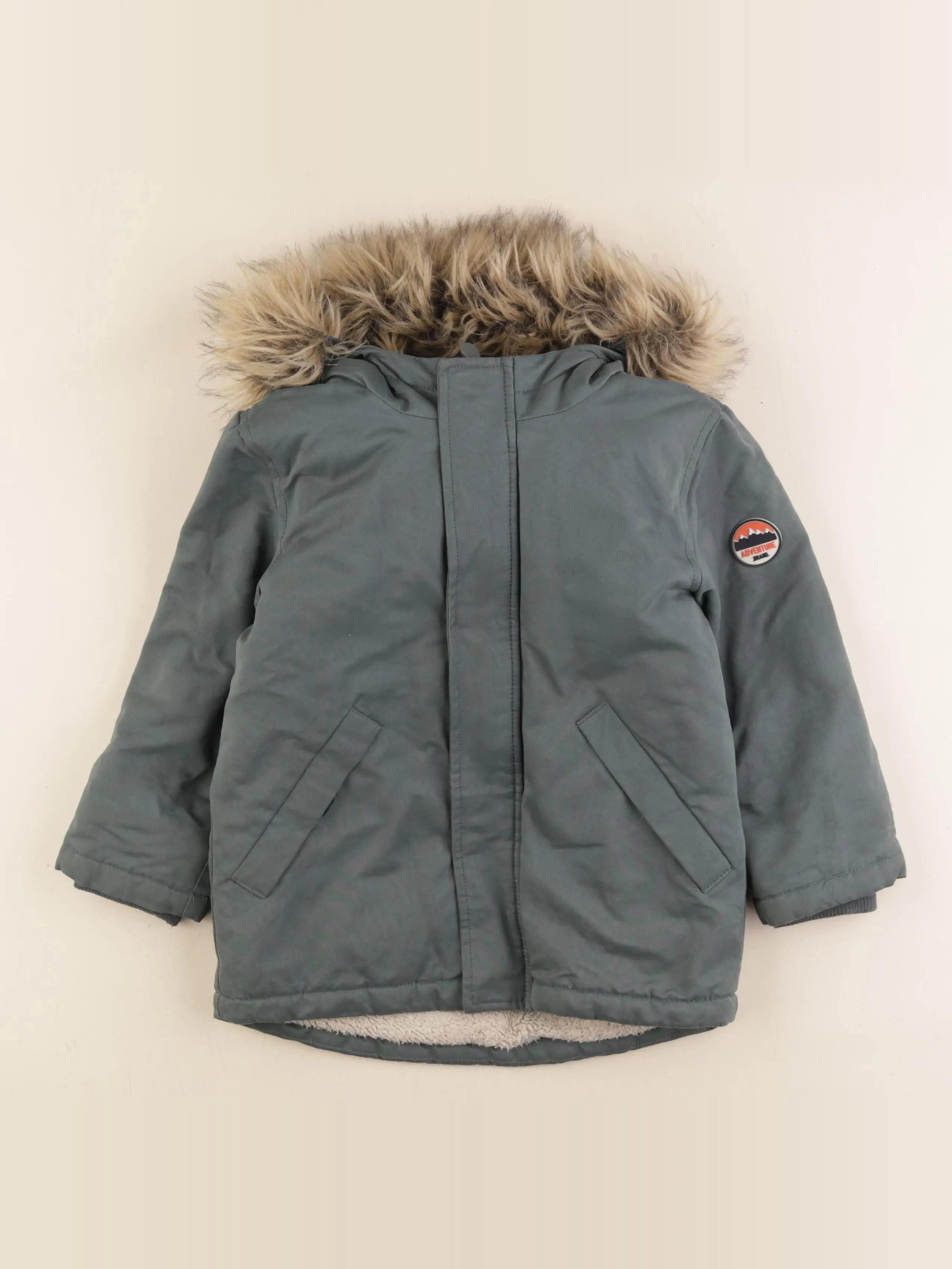 Vertbaudet - parka vert - 4 ans
