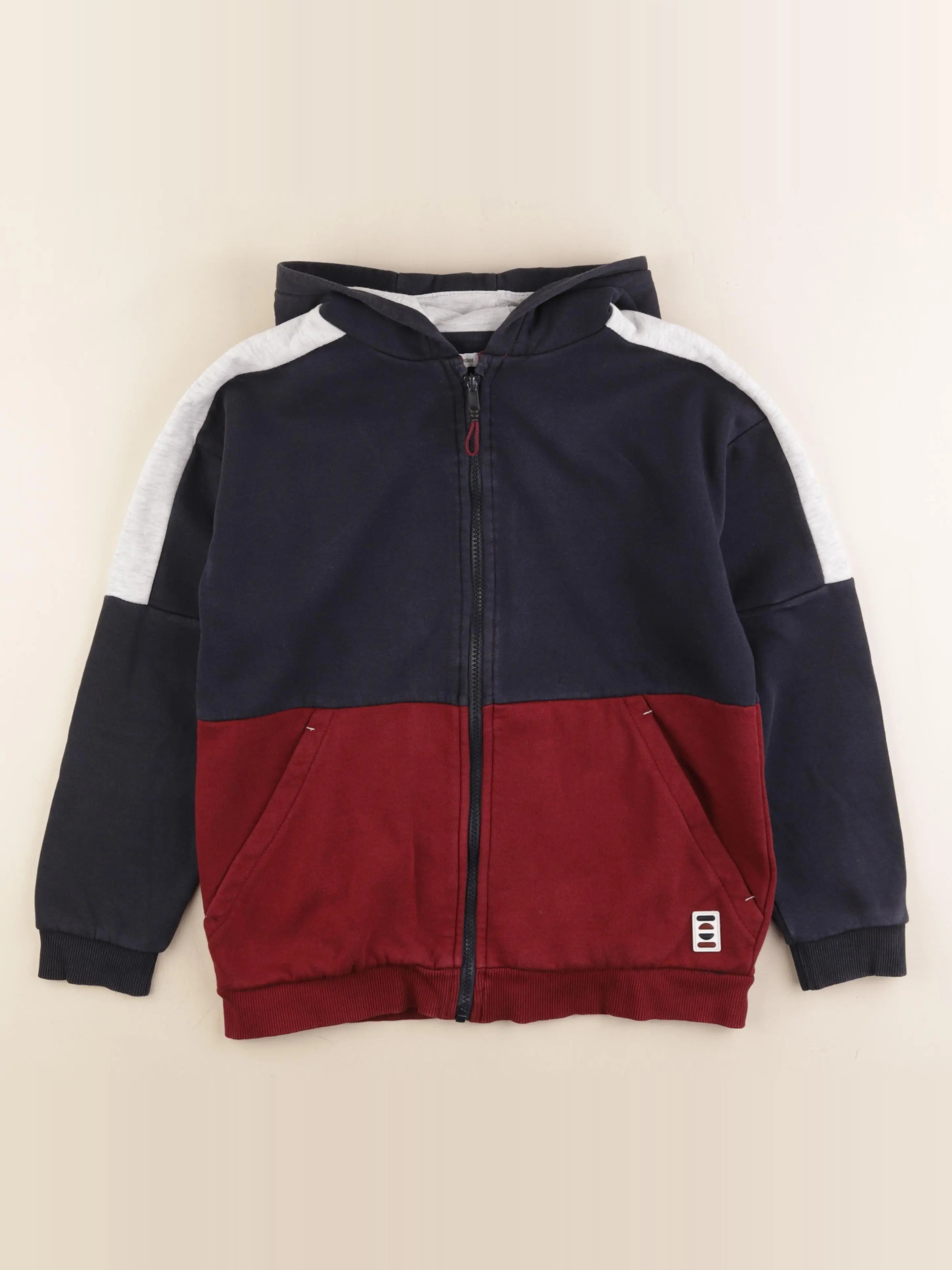 Vertbaudet - sweat bleu, rouge - 12 ans