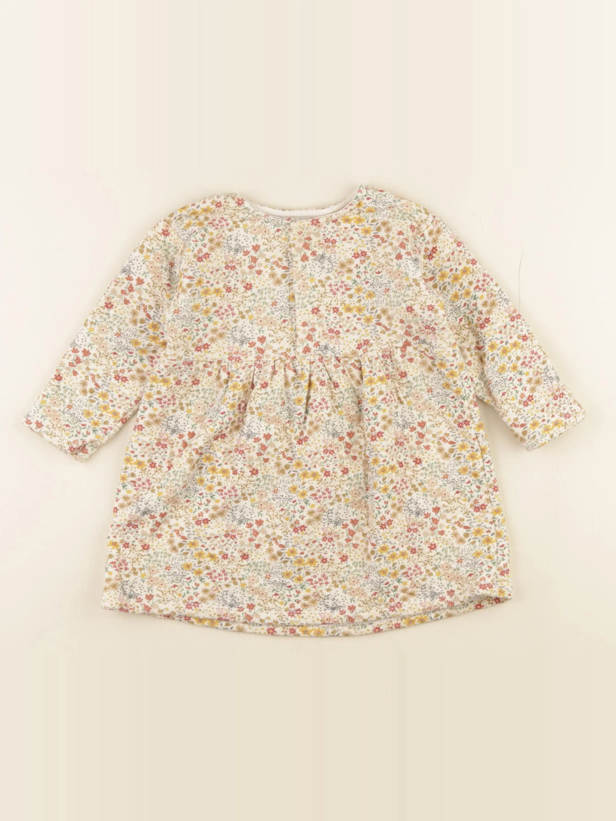 Petit Bateau - robe beige - 24 mois