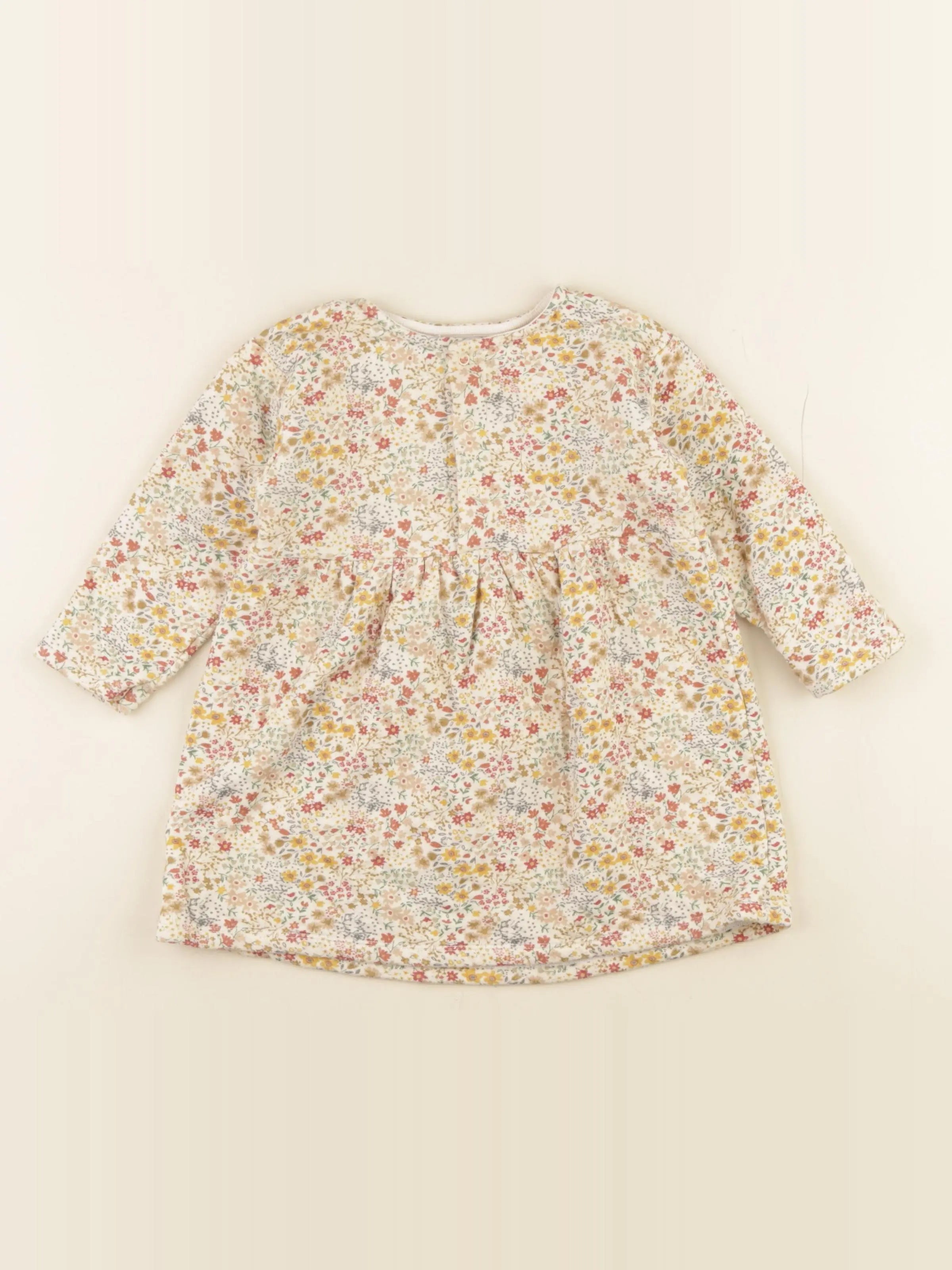 Petit Bateau - robe beige - 24 mois